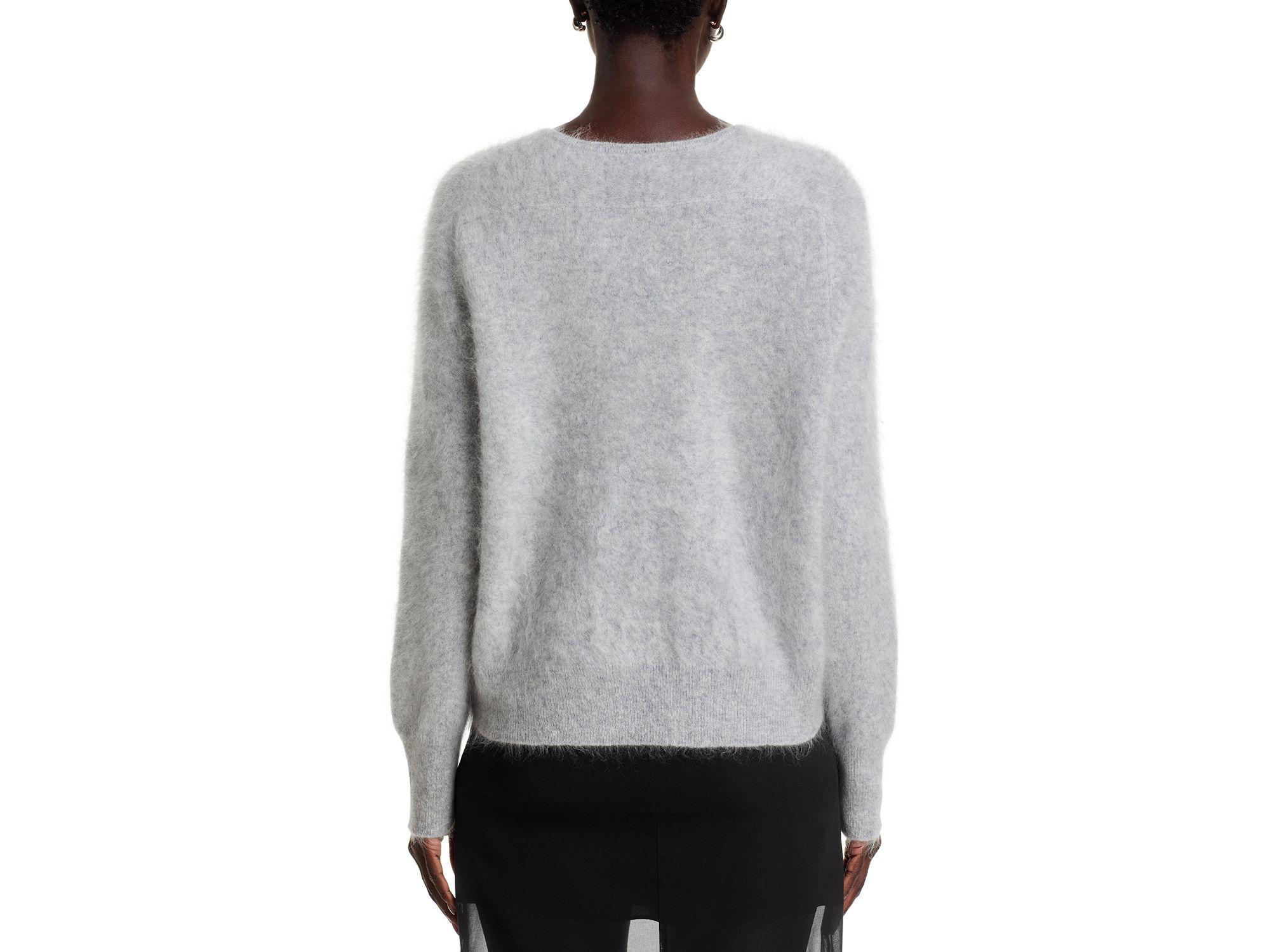100% Cashmere Brushed V Neck Sweater - Exclusive — Image 3