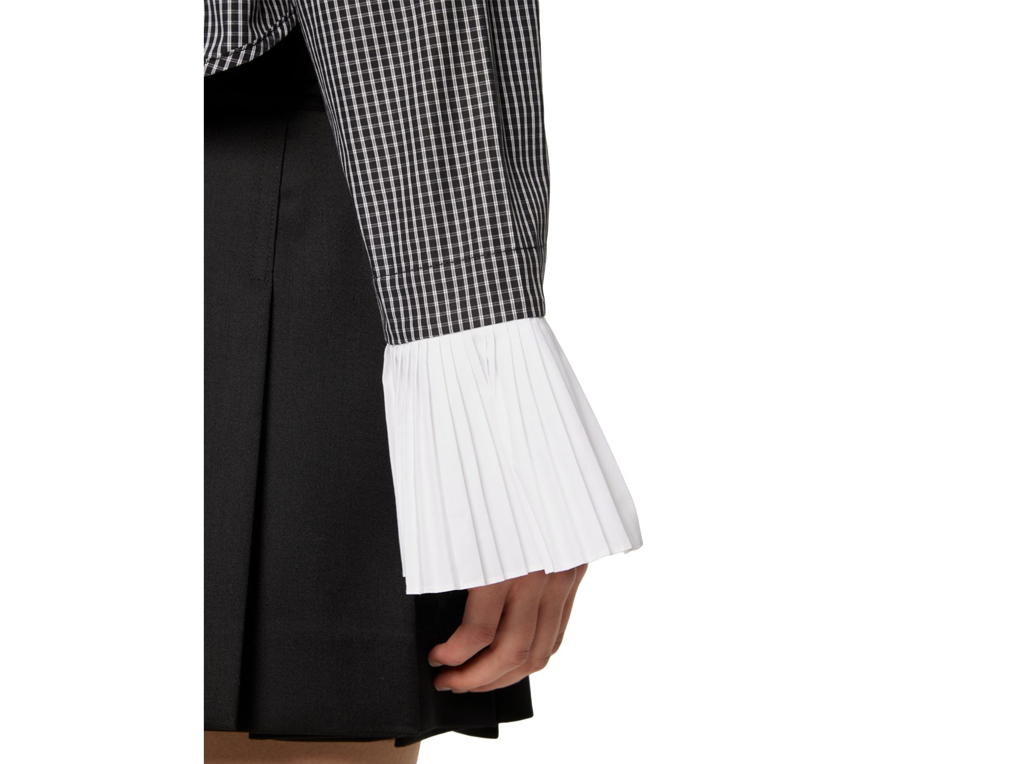 Cotton Shirt with Pleated Cuffs — Image 3