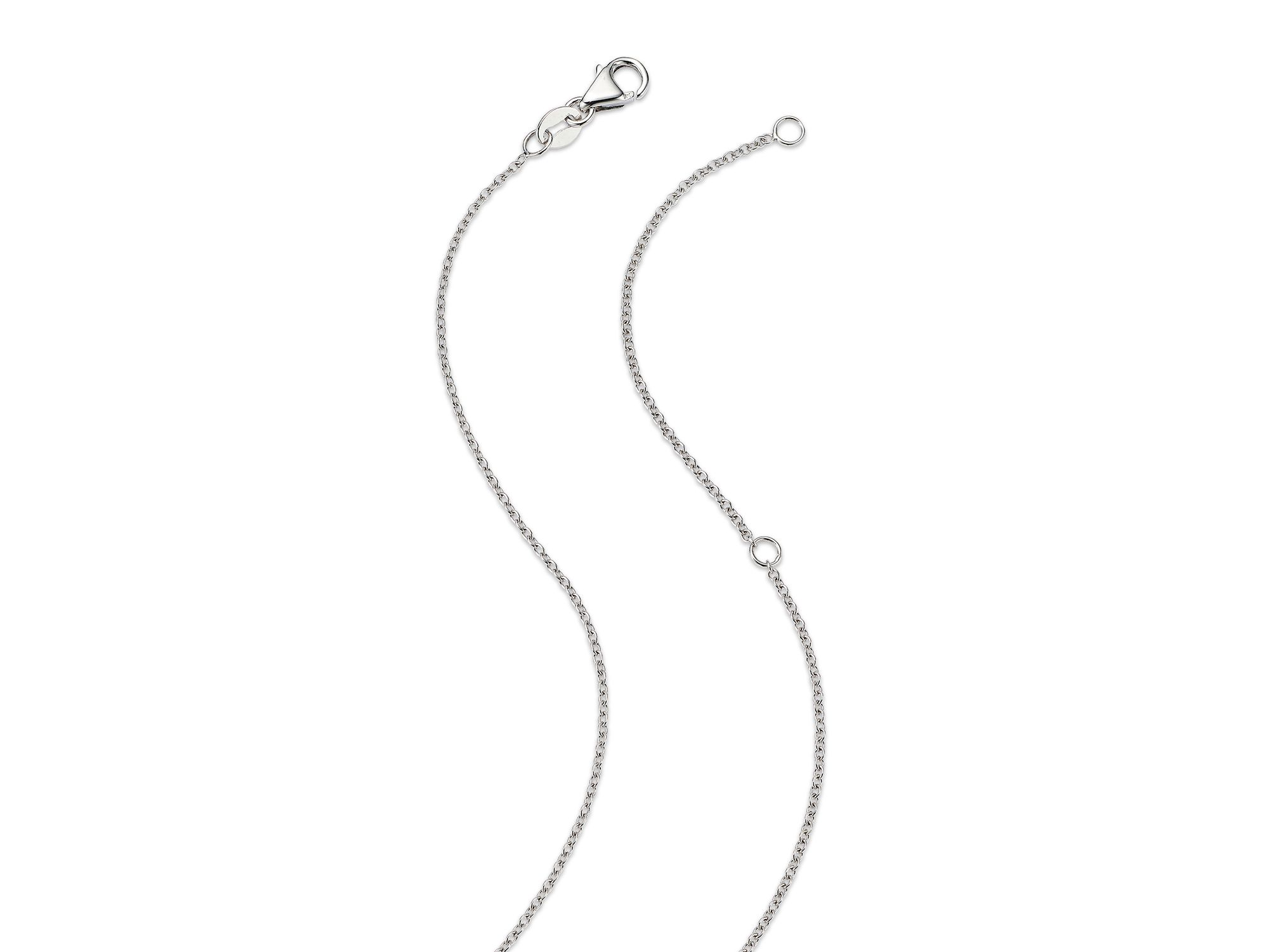 Diamond Flower Pendant Necklace in 14K White Gold, 1.0 tcw — Image 4