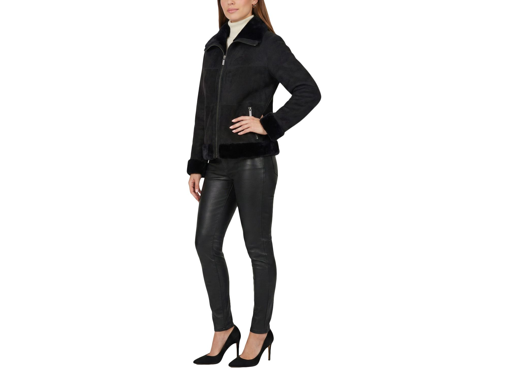 Merino Shearling Lamb Zip Jacket — Image 4