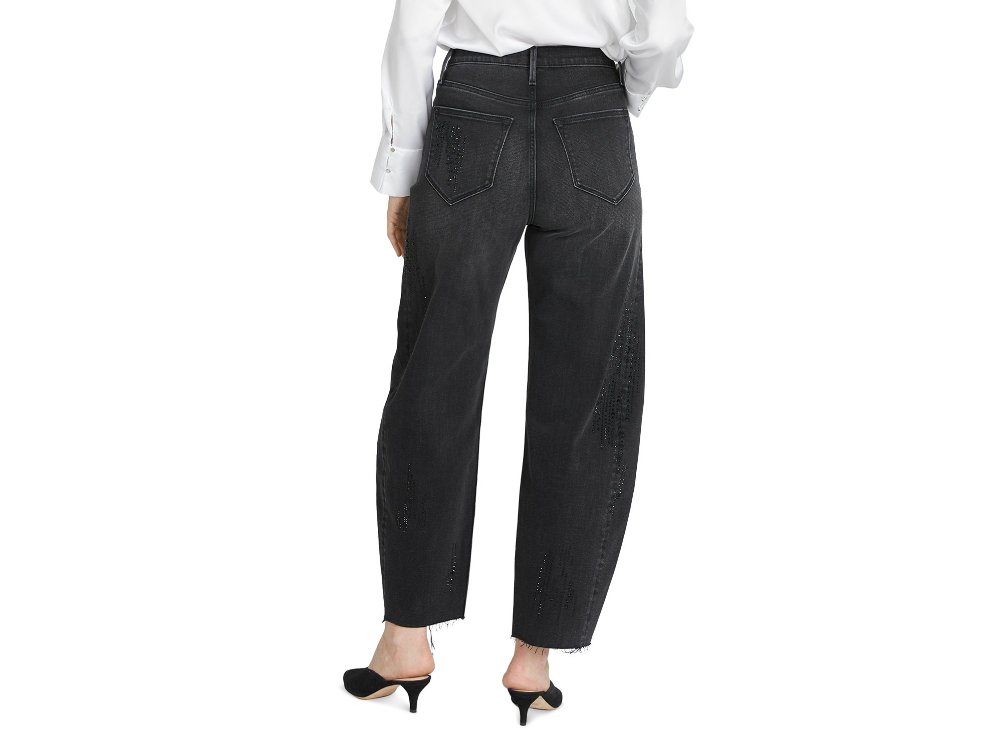 Parker x Jingle High Rise Ankle Barrel Jeans in Black — Image 6