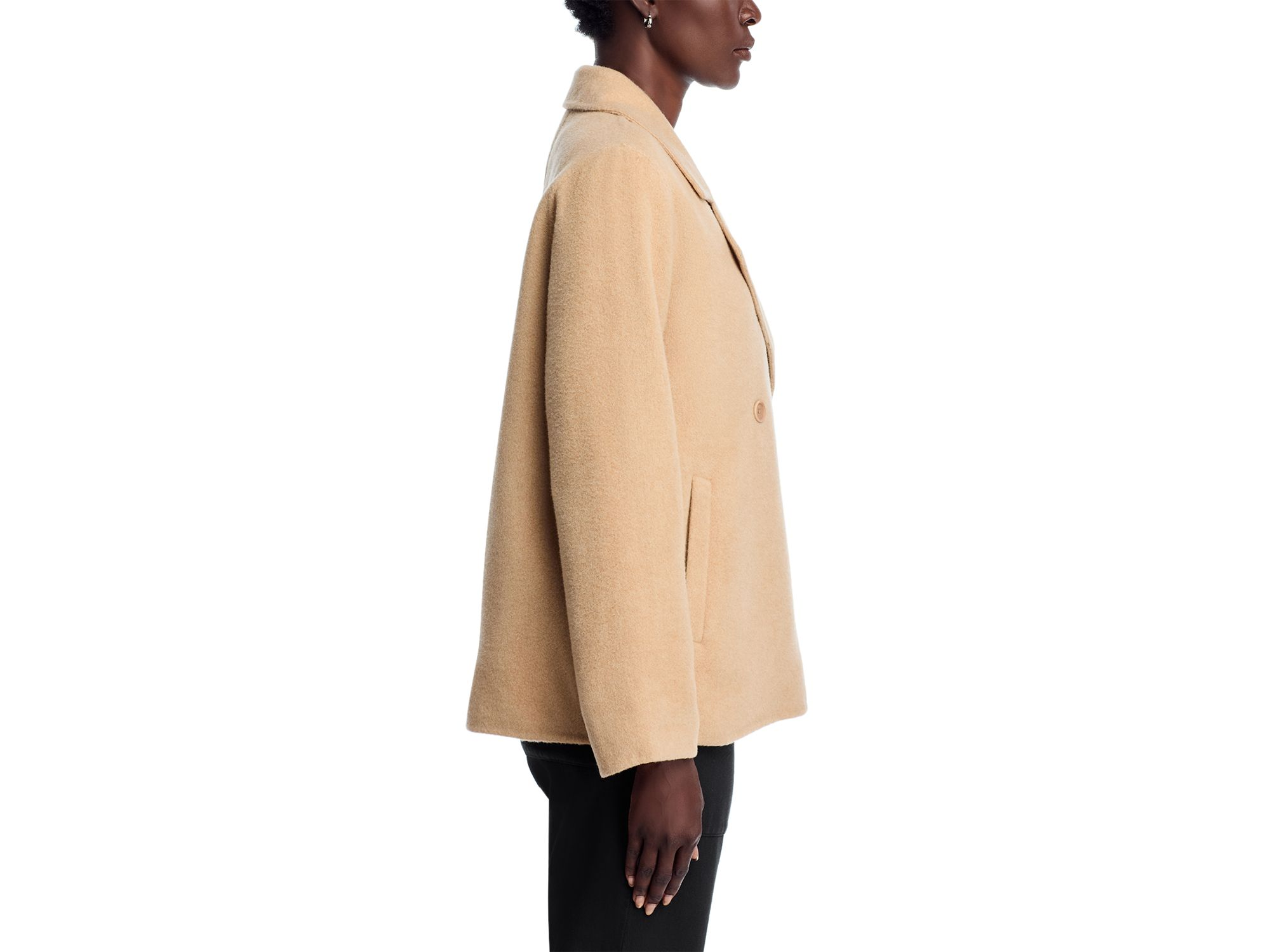 Wool Double Breasted Trench Jacket — Image 5