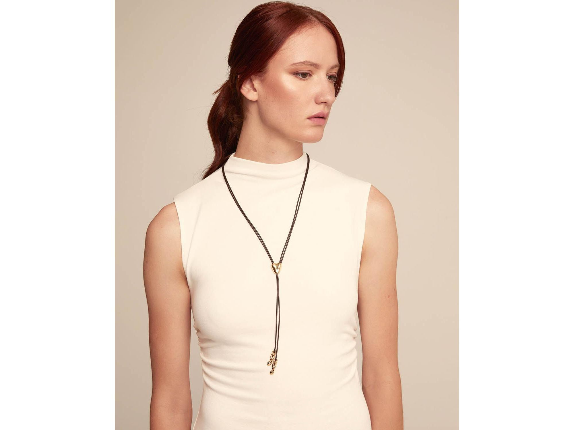 Heartline Leather Necklace — Image 3