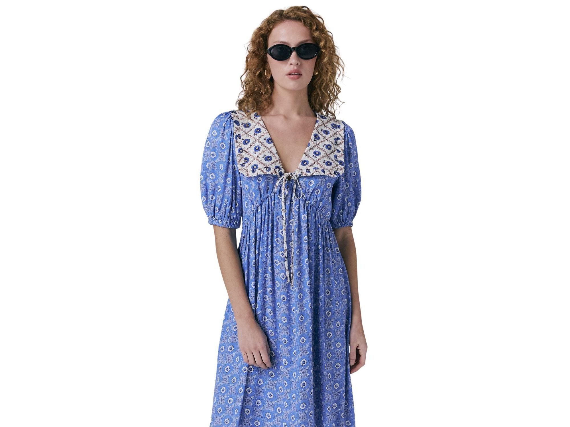 Nellie Crepe Collared Midi Smock Dress — Image 3