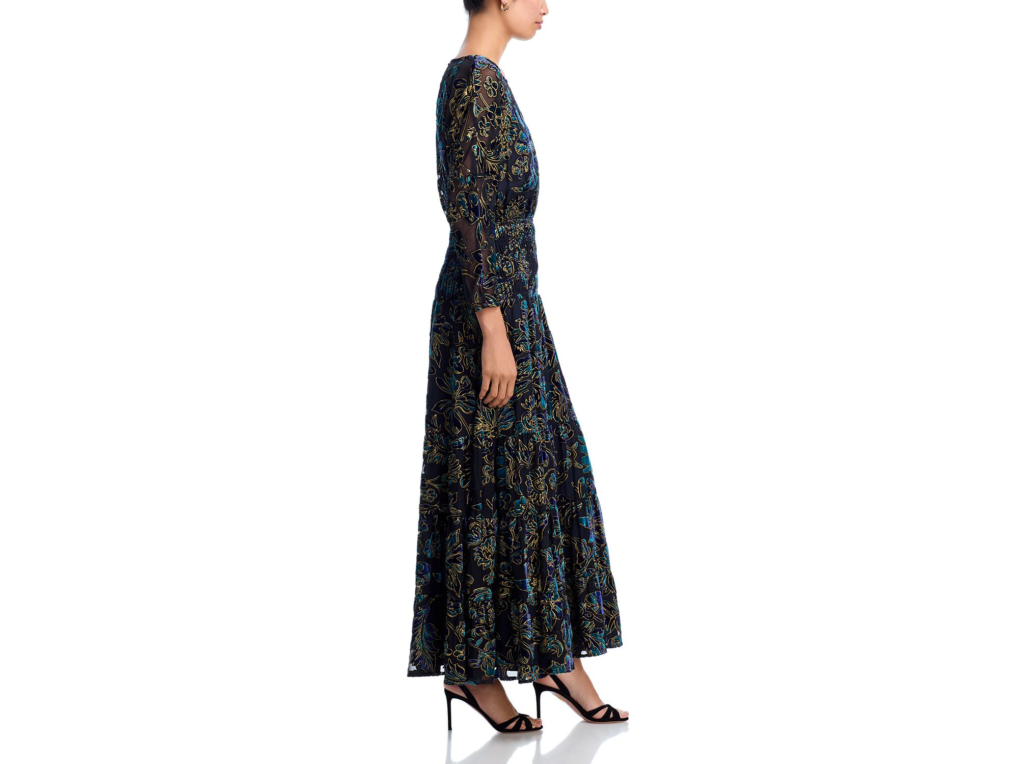 Velvet Burnout Maxi BOHO Dress - Exclusive — Image 8