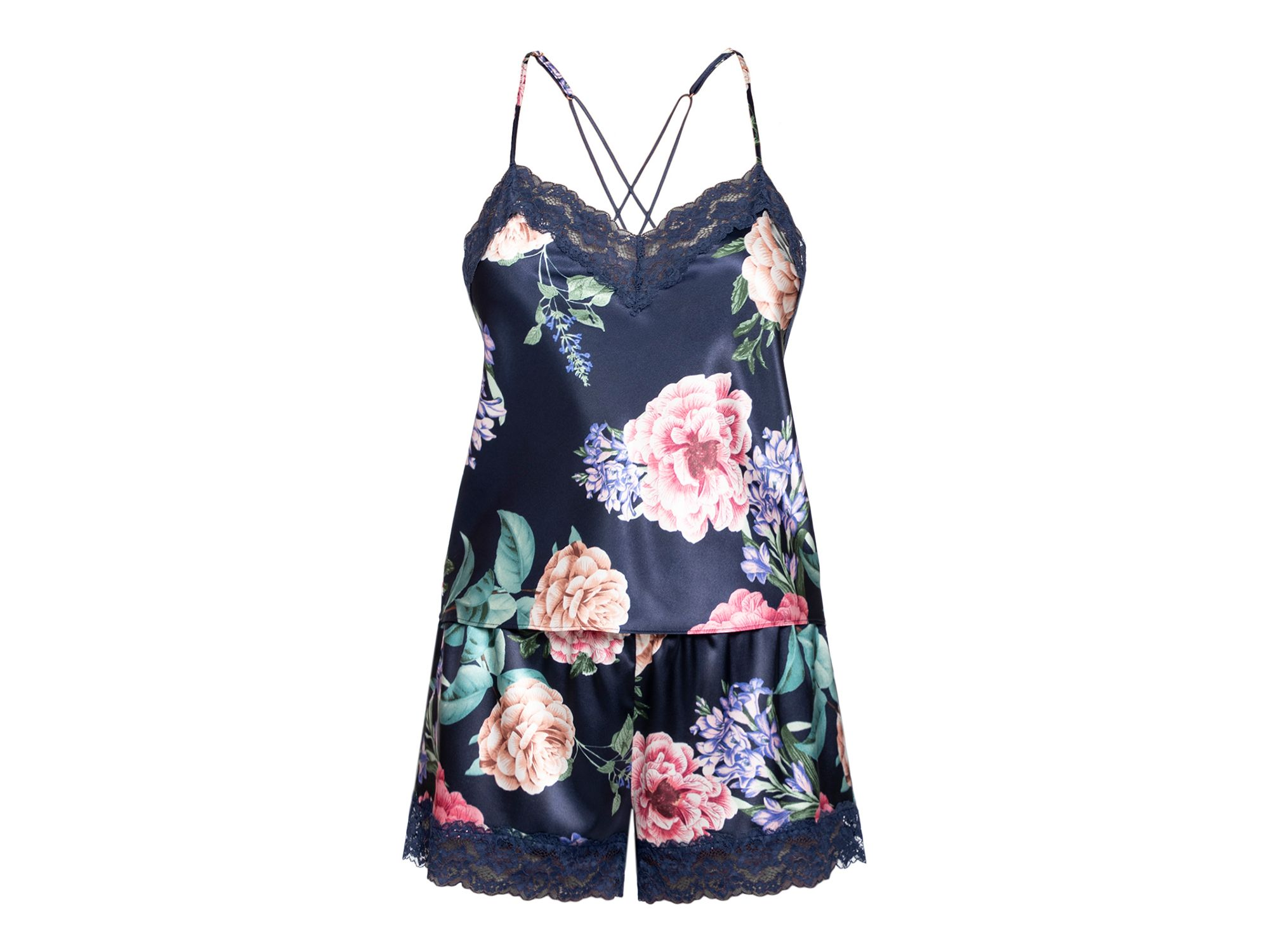 Lace Trim Cami Pajama Set — Image 3