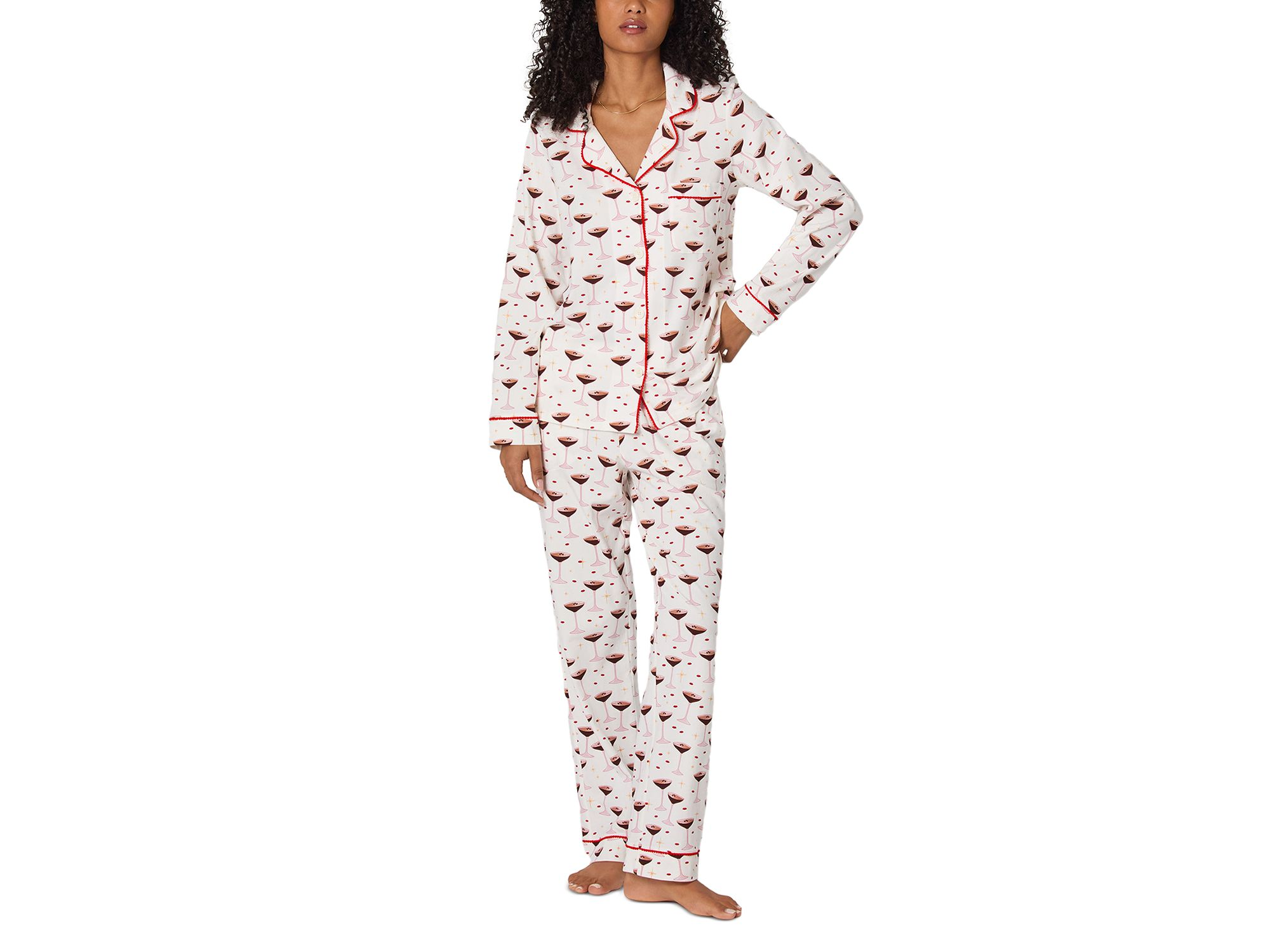 Espresso Kisses Long Sleeve Pajama Set — Image 3