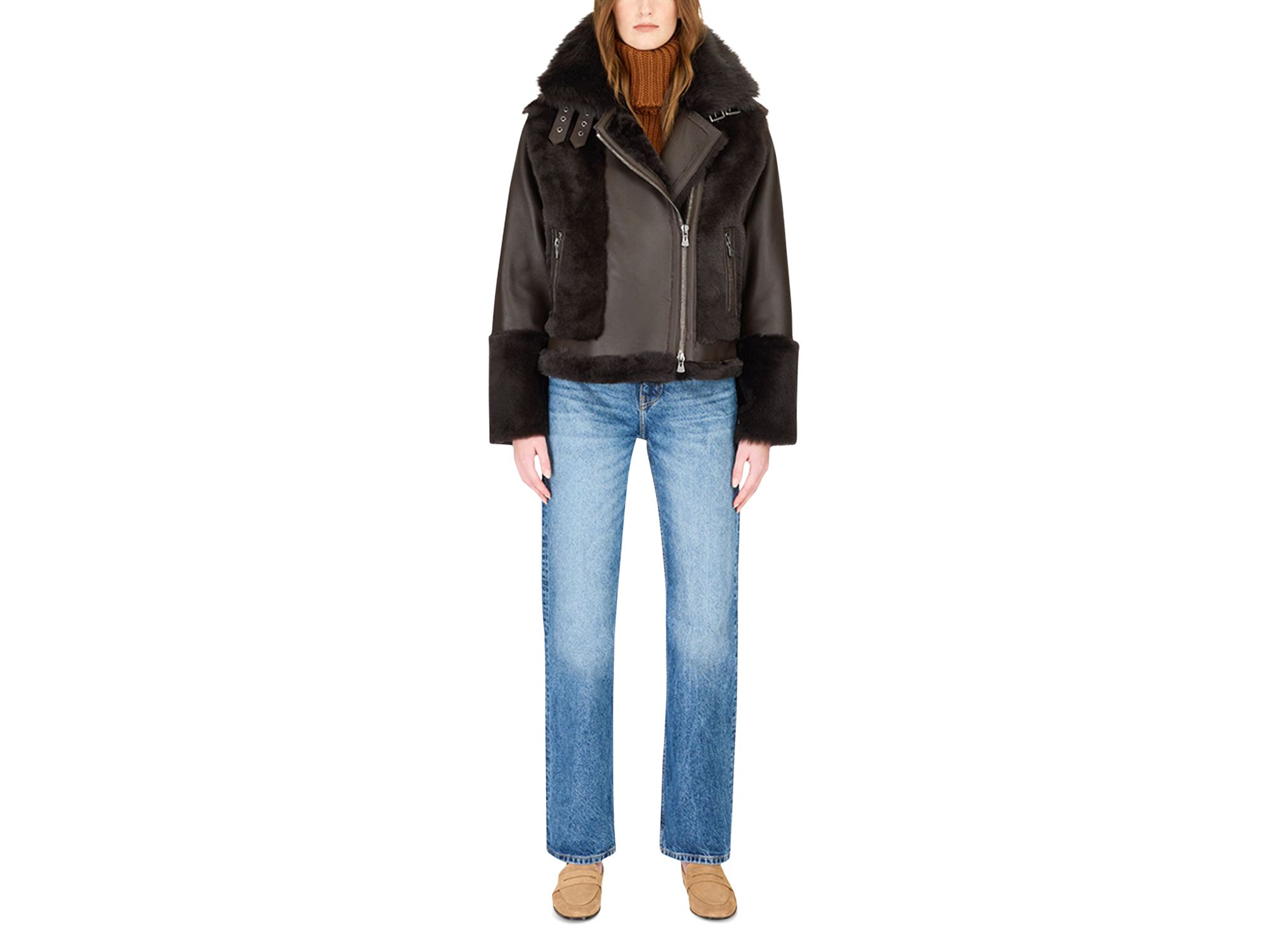 Soul Shearling Moto Jacket — Image 3