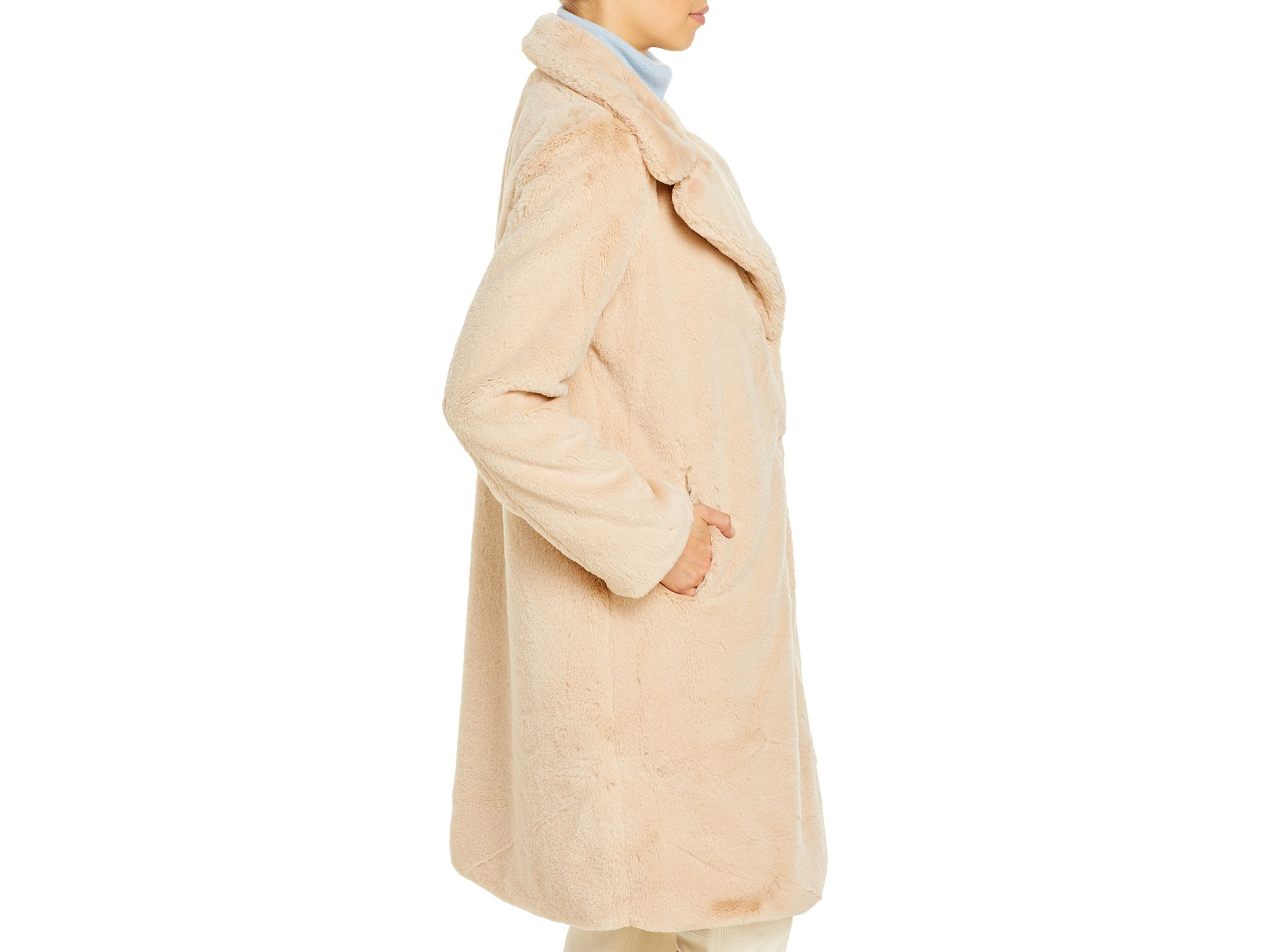 Faux-Fur Coat with Wide Lapels - Exclusive — Image 8