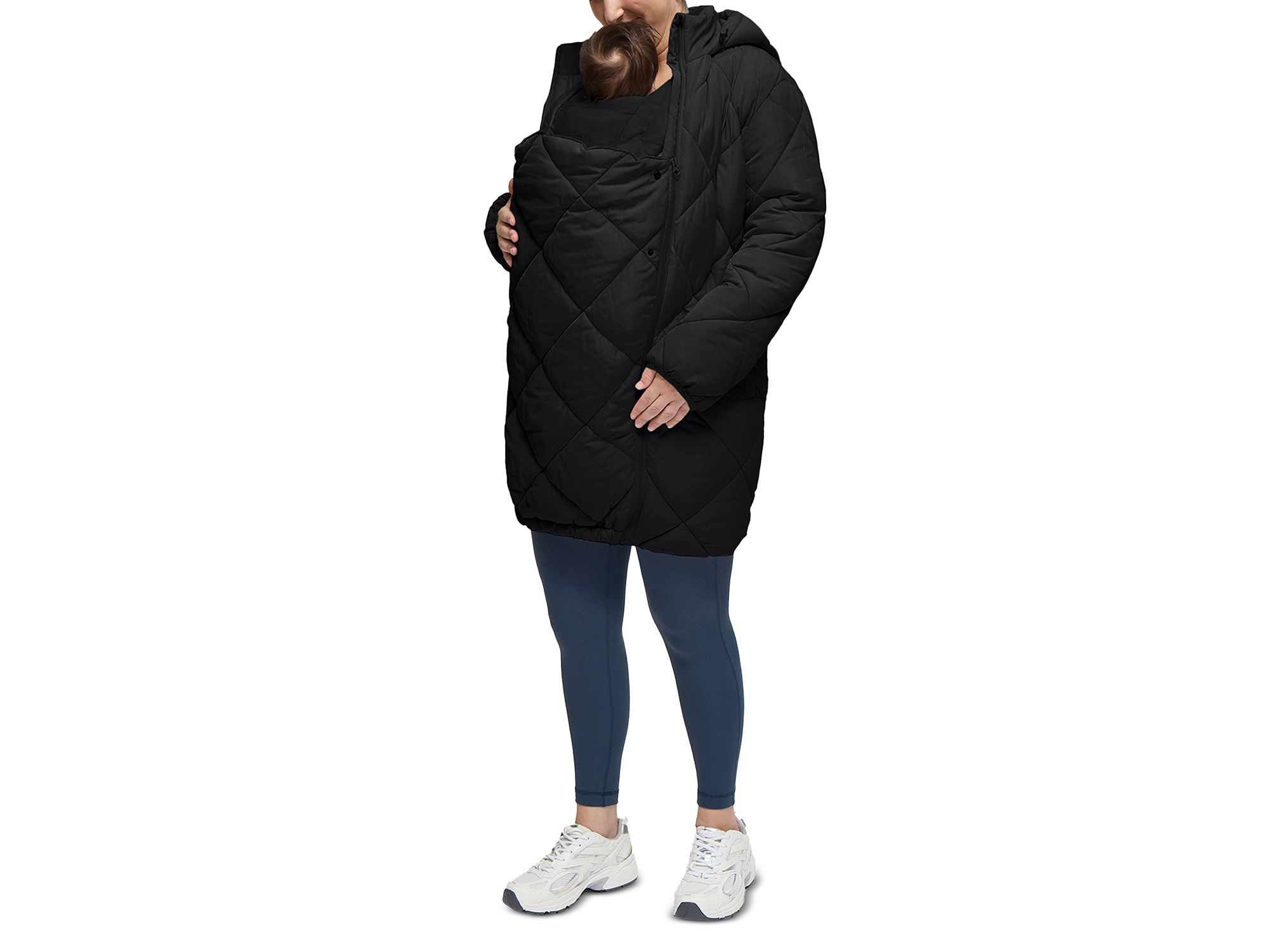 Longline Puffer Maternity Coat — Image 6
