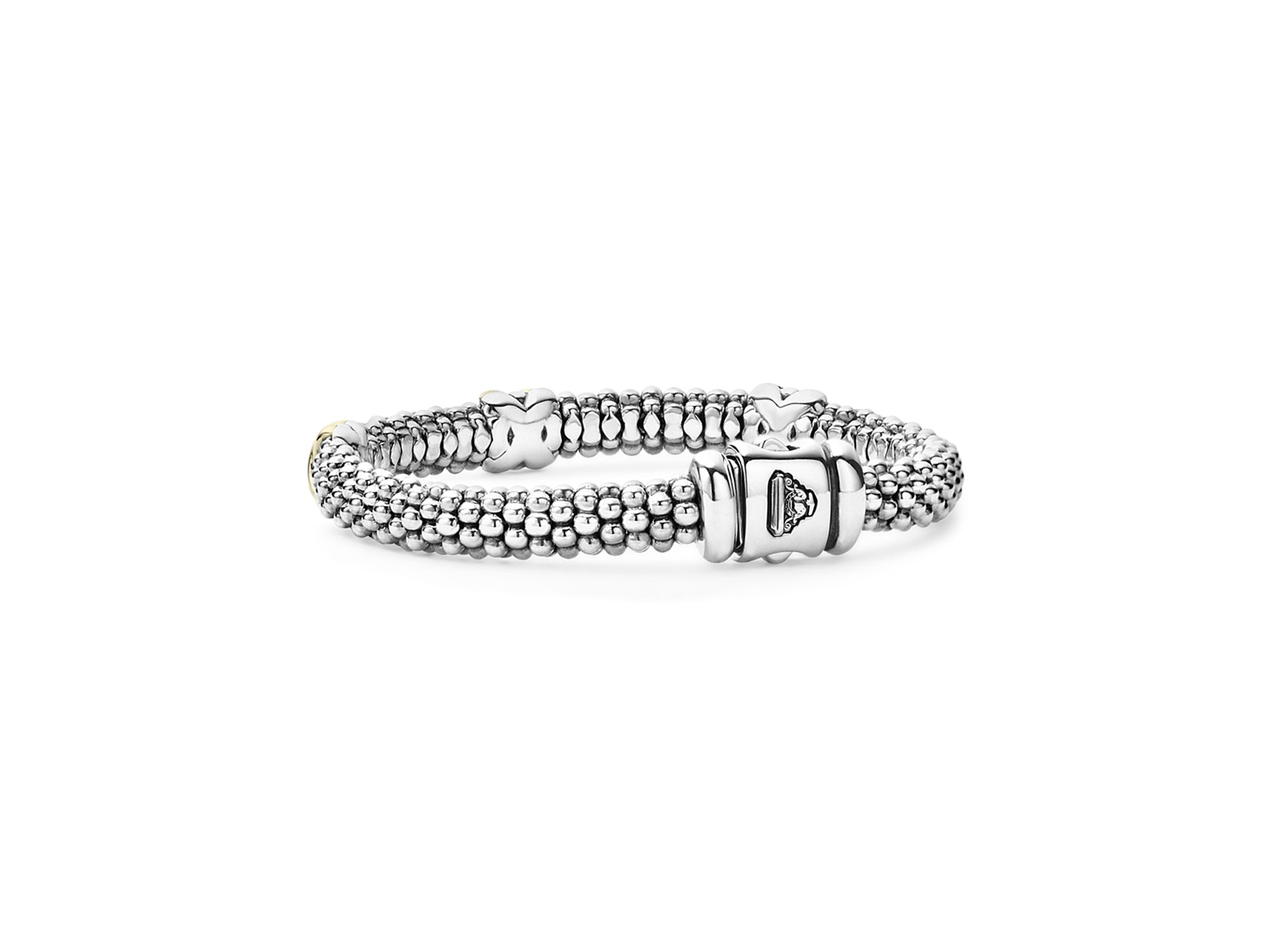 18K Gold and Sterling Silver Rope Bracelet — Image 4