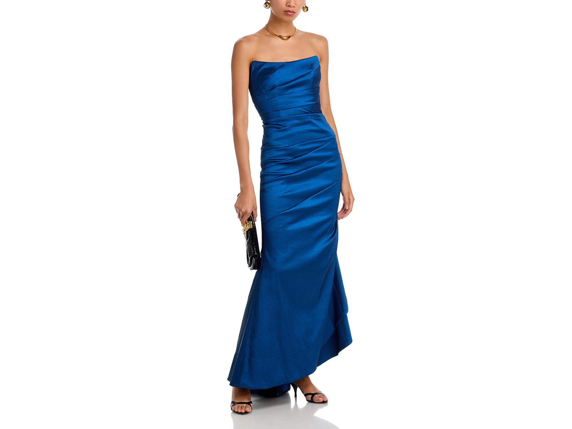 Long Ruched Taffeta Gown - Exclusive — Image 3