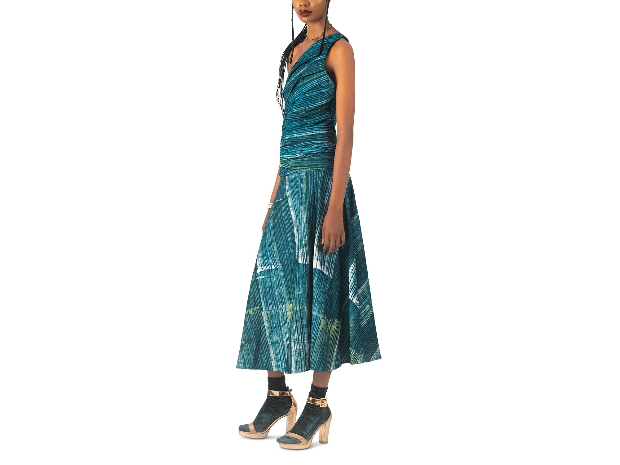 Tiwa Printed One Shoulder Maxi Dress — Image 3