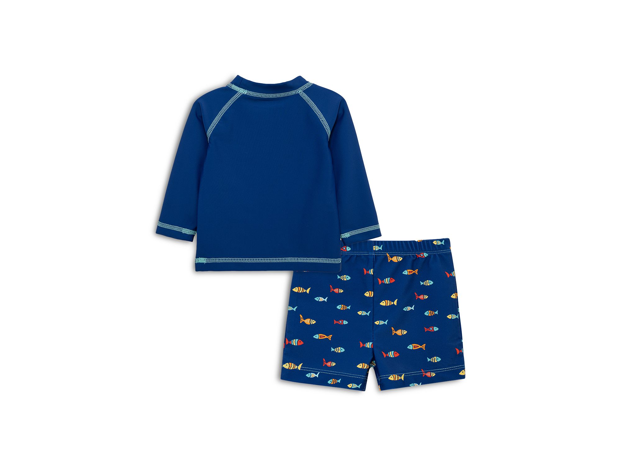 Boys' Fish Rash Guard and Swim Trunks Set, Baby — Image 5