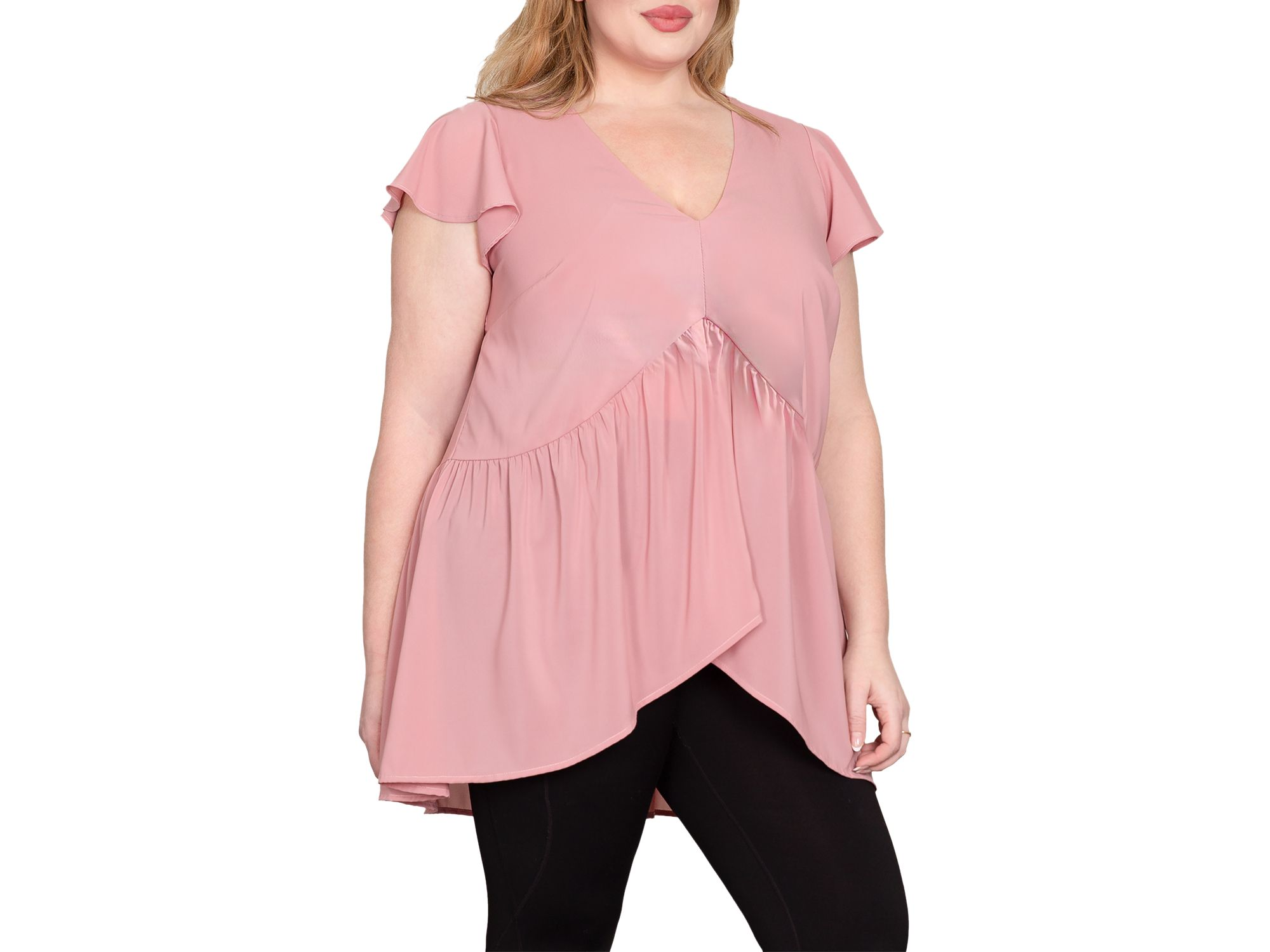 V Neck High Low Tunic — Image 4