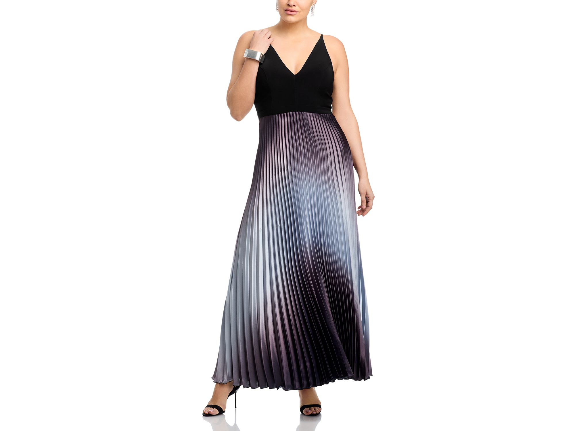 Pleated Shimmer Gown - Exclusive — Image 3