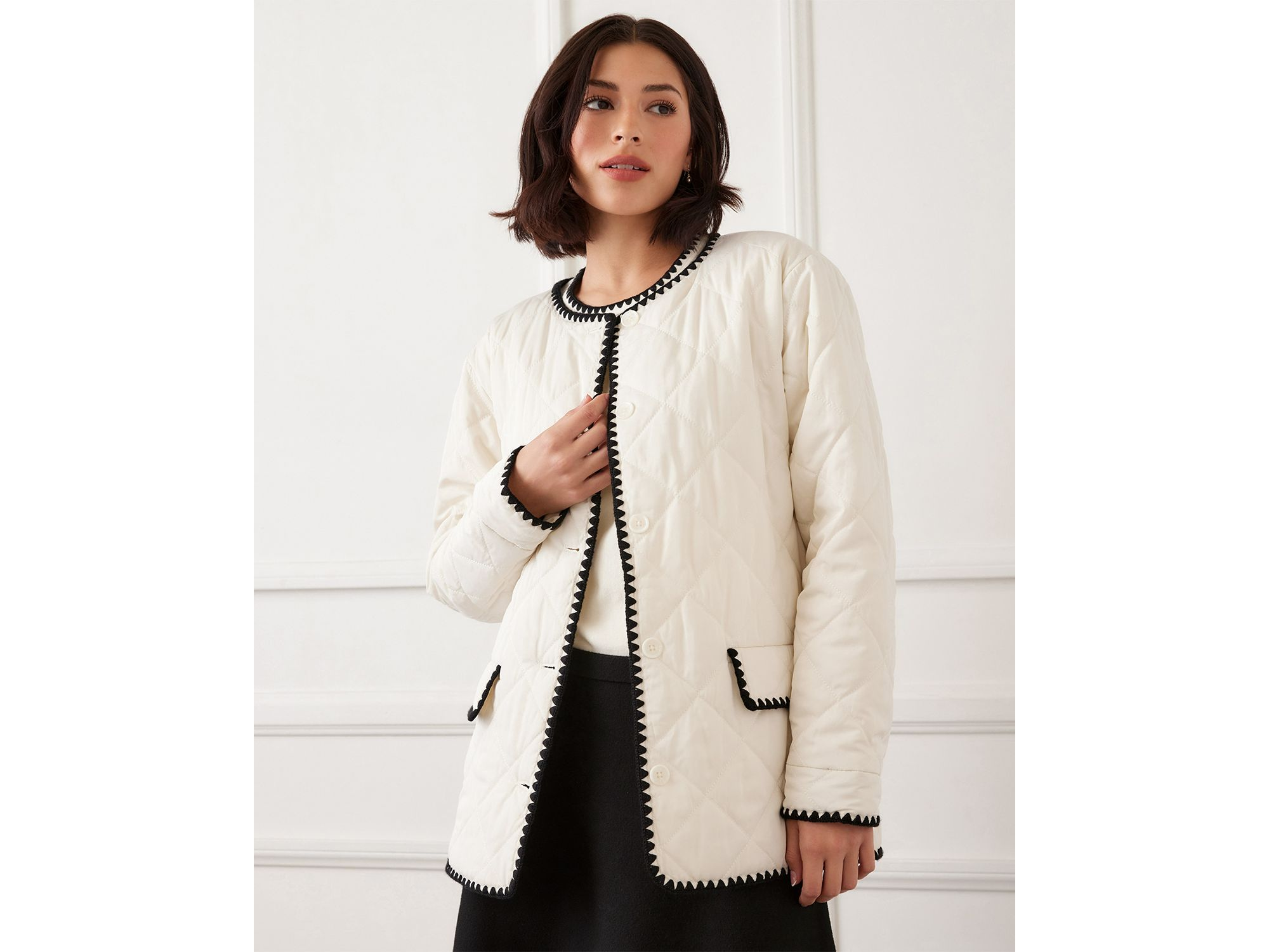 Edge Stitch Quilted Jacket — Image 3