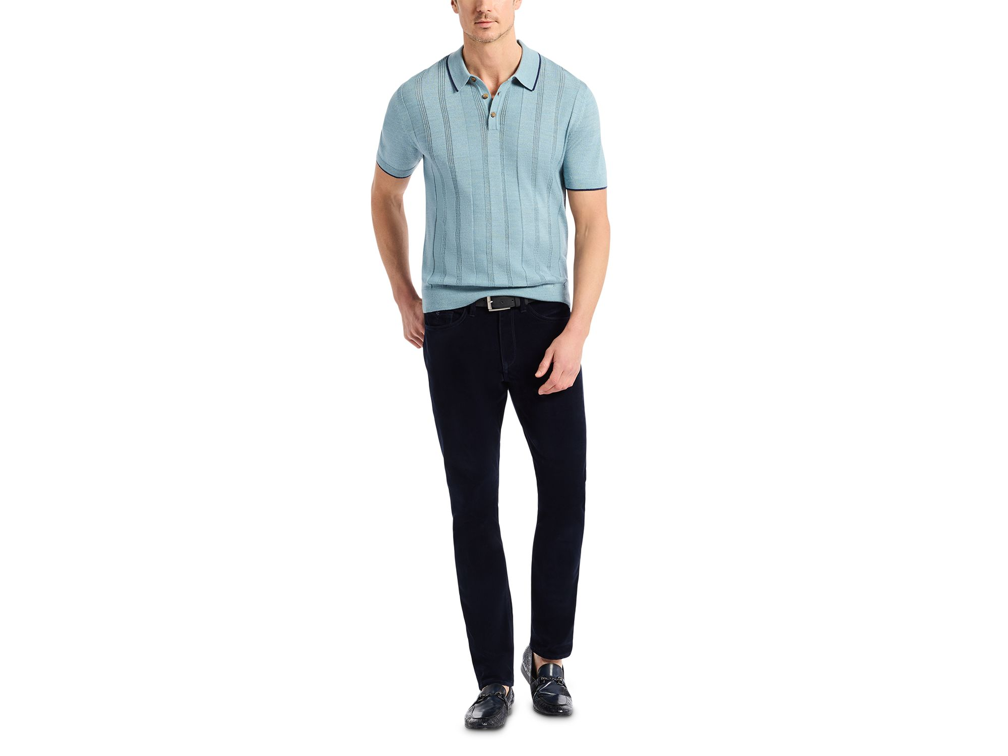 Edvan Sweater Polo Shirt — Image 7