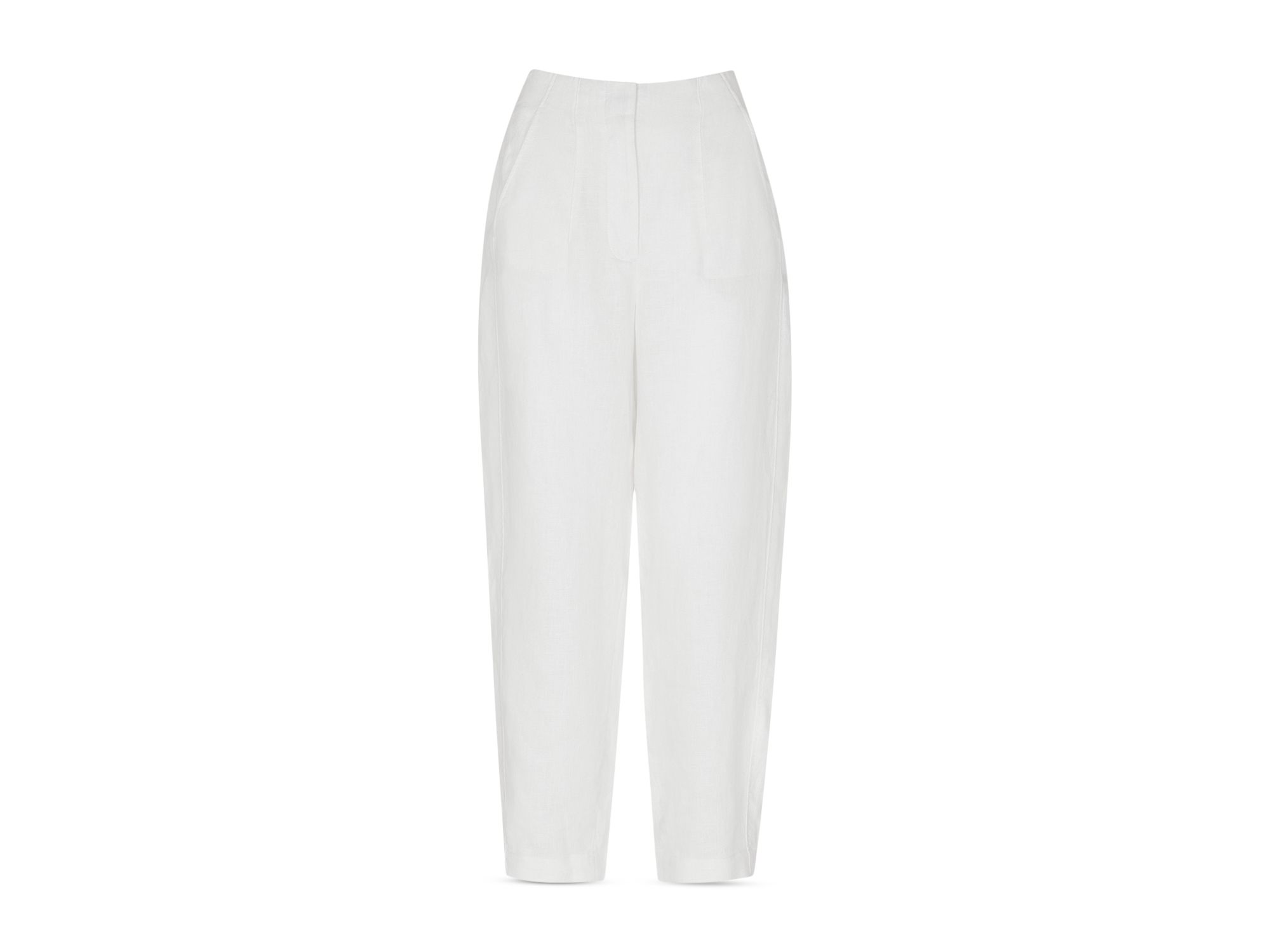 Linen Barrel Leg Trousers — Image 8