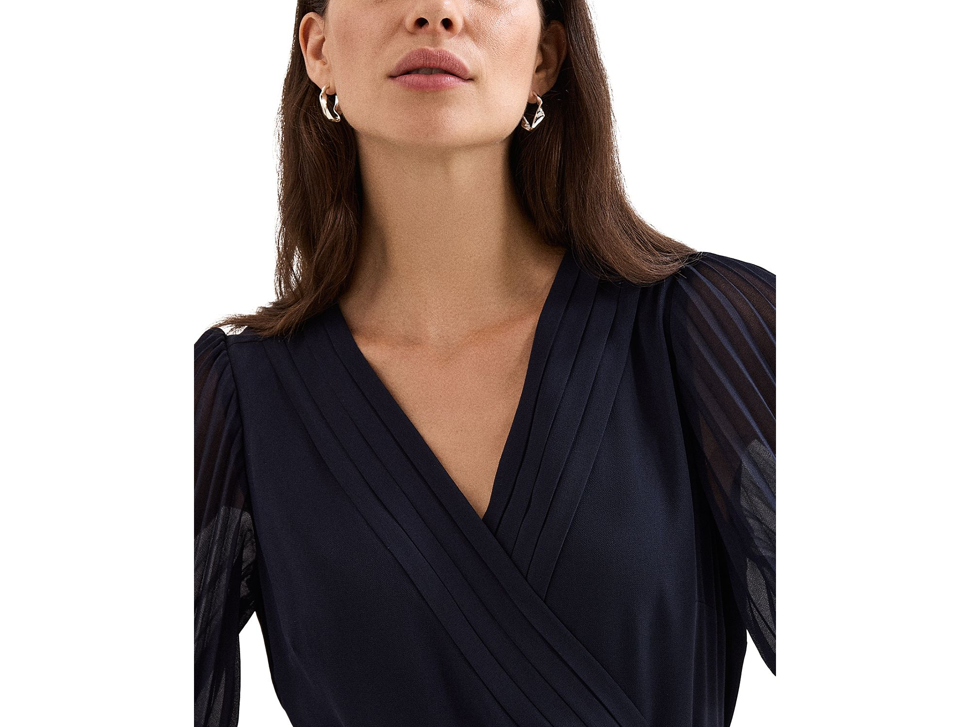 Abigail Pleated Wrap Dress — Image 3