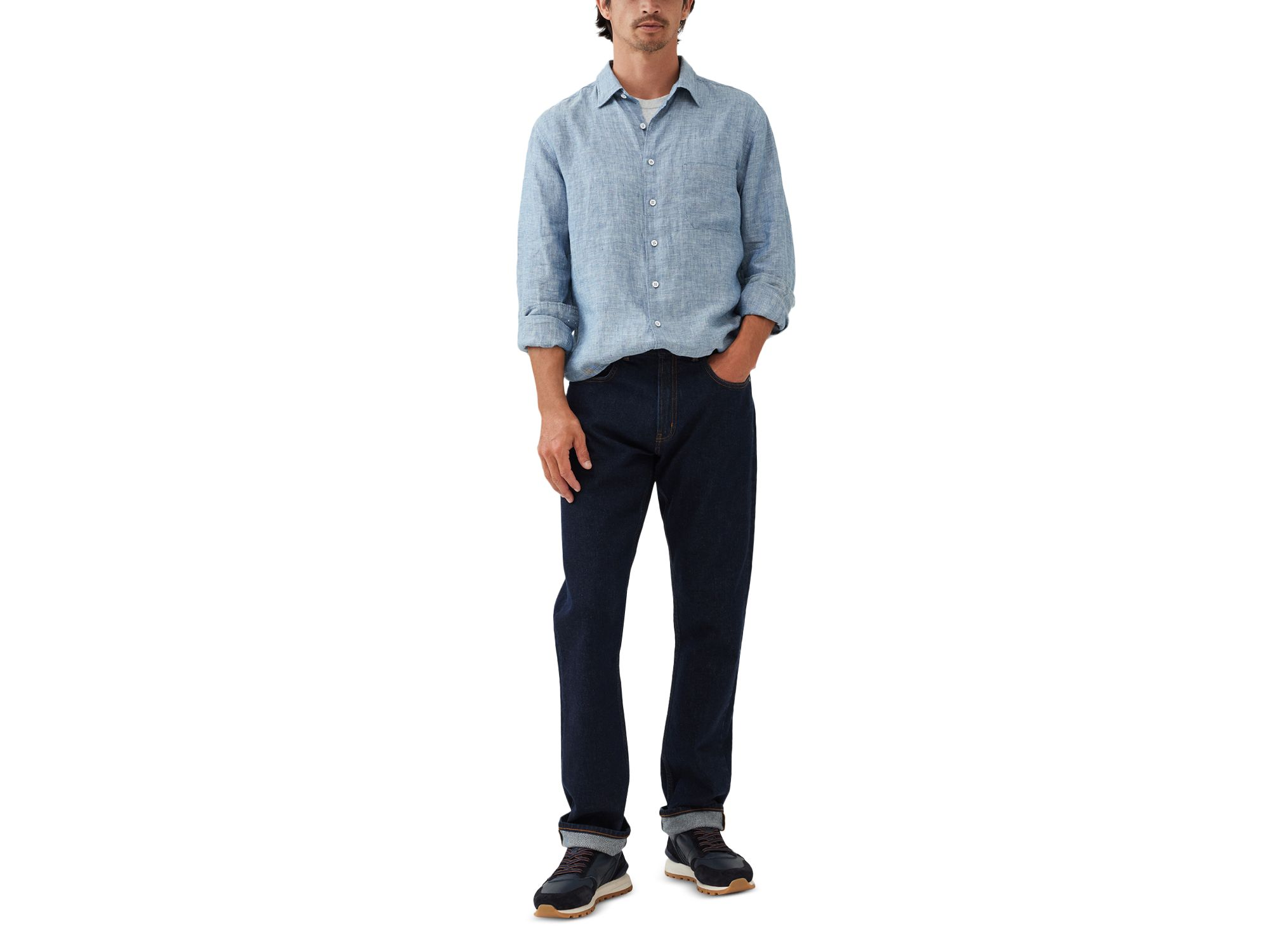 Bexley Relaxed Jeans in Raw Denim — Image 6