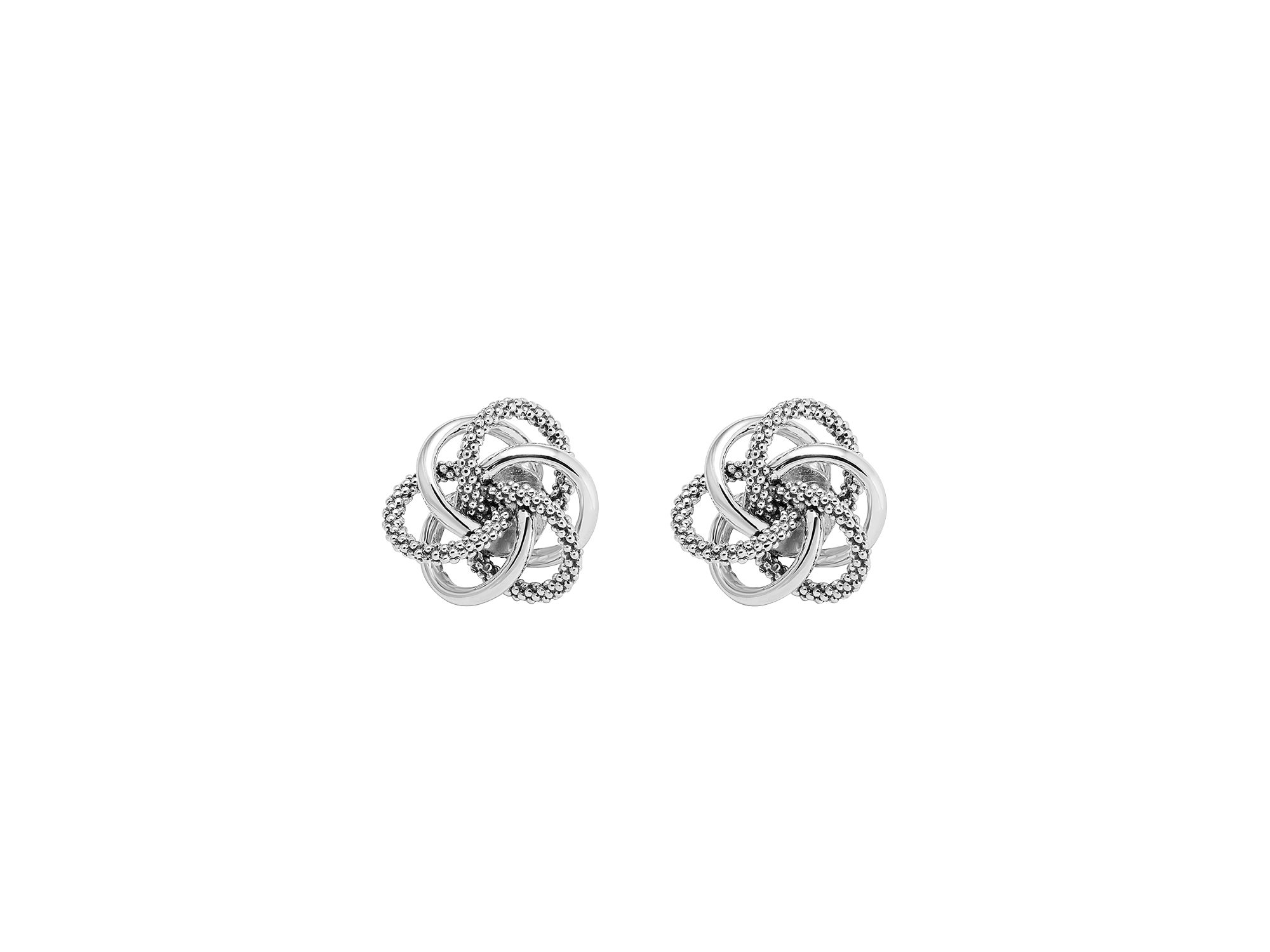 Sterling Knot "Caviar" Earrings — Image 4