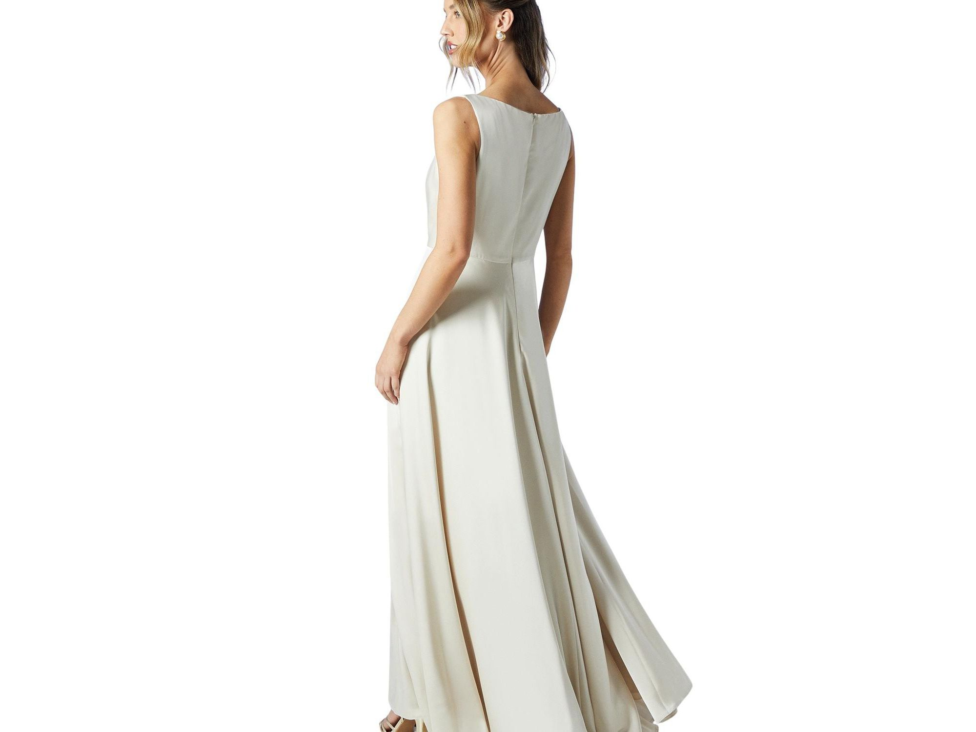 Sleeveless Cowl Neck Bridesmaid Dress — Image 4