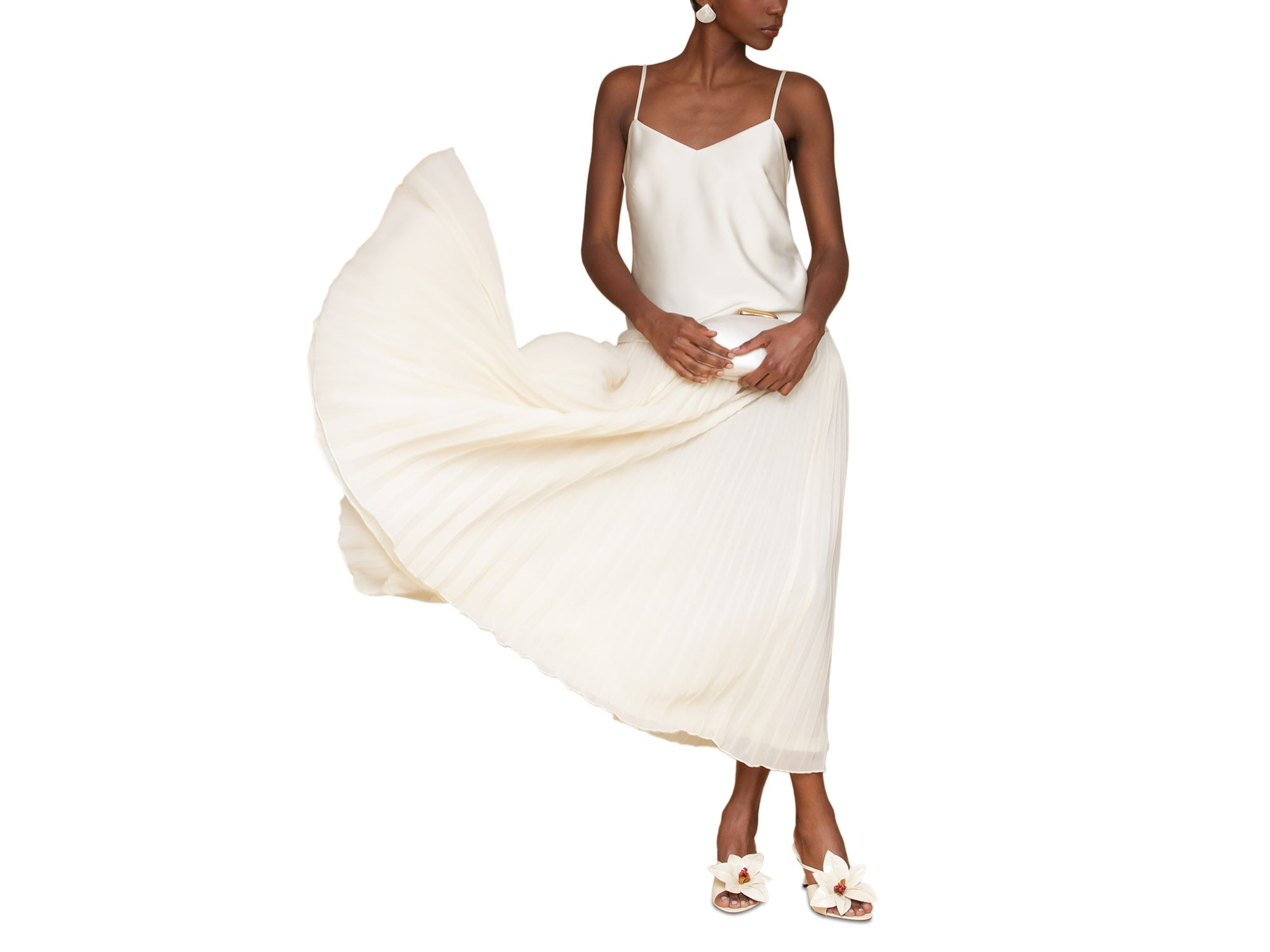 Contrast Pleated Skirt Maxi Dress — Image 4