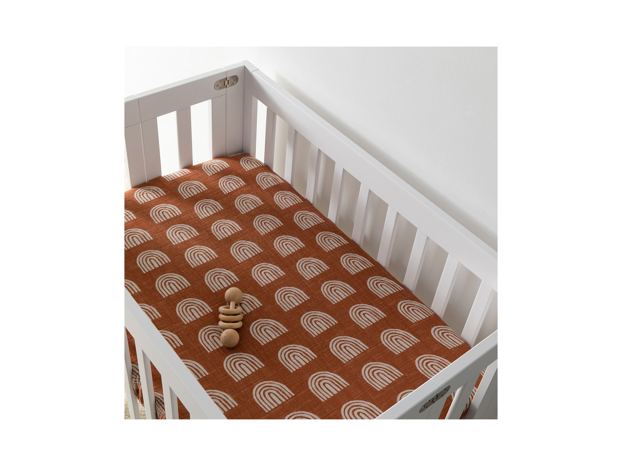 Mini Crib Sheet in GOTS Certified Organic Muslin Cotton — Image 4