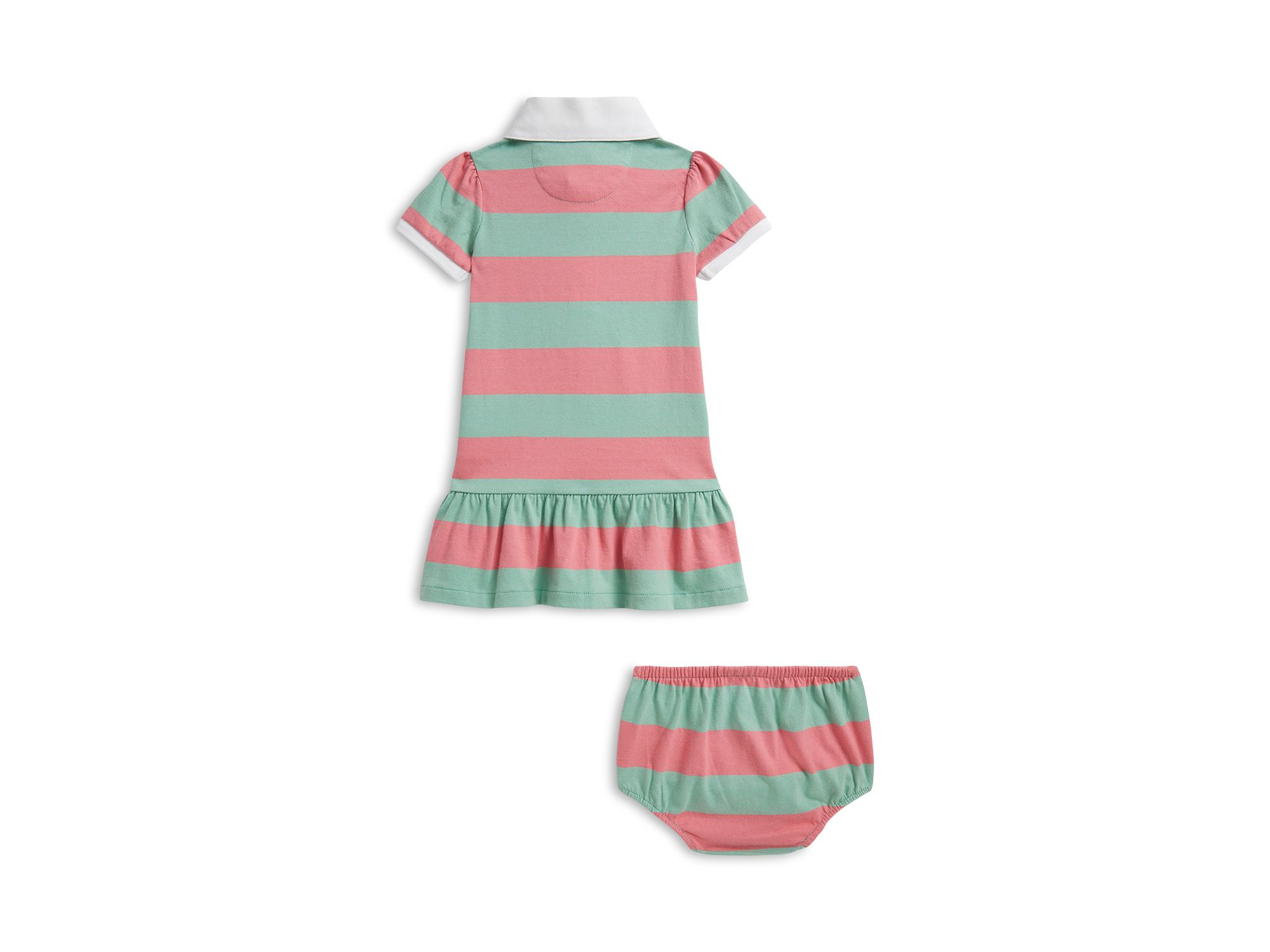 Girls' Striped Cotton Rugby Dress & Bloomers - Baby — Image 3