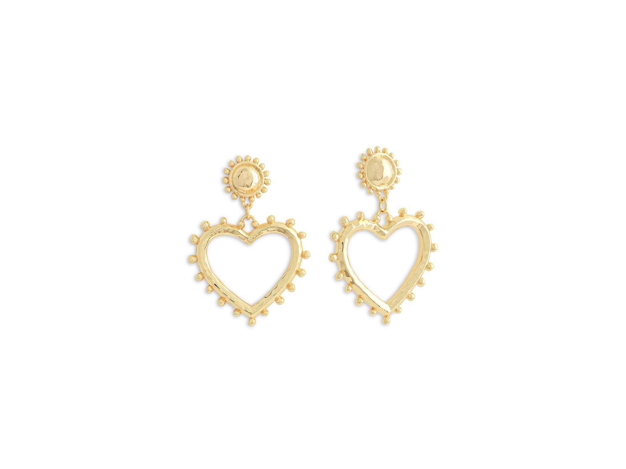 Open Heart Drop Earrings — Image 4