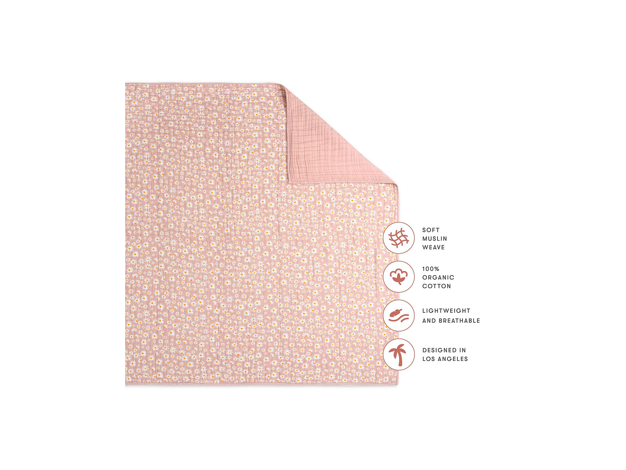 Quilt in 3 Layer GOTS Certified Organic Muslin Cotton — Image 4