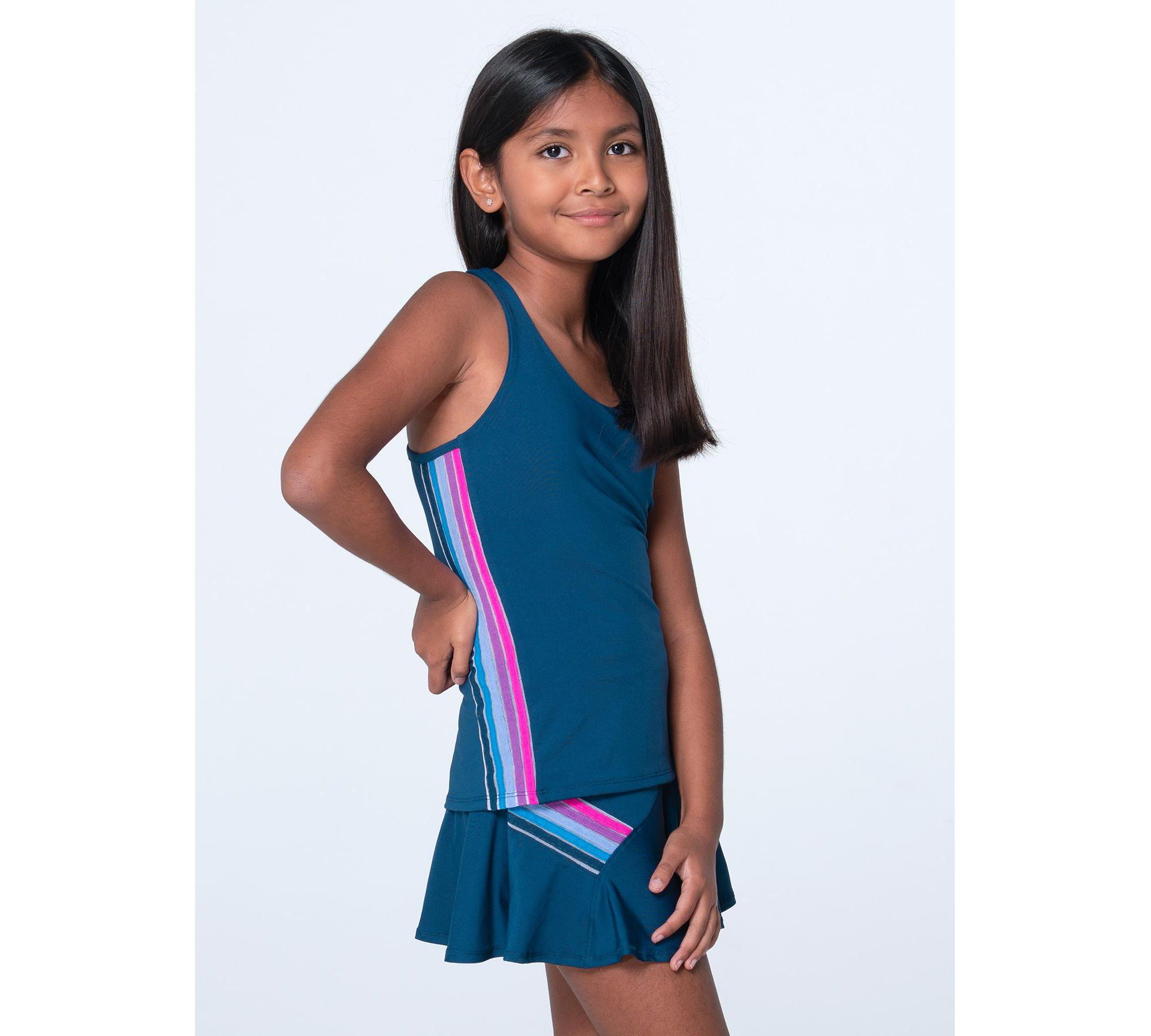 Girls' Chroma Stripe Tank Top - Little Kid, Big Kid — Image 3