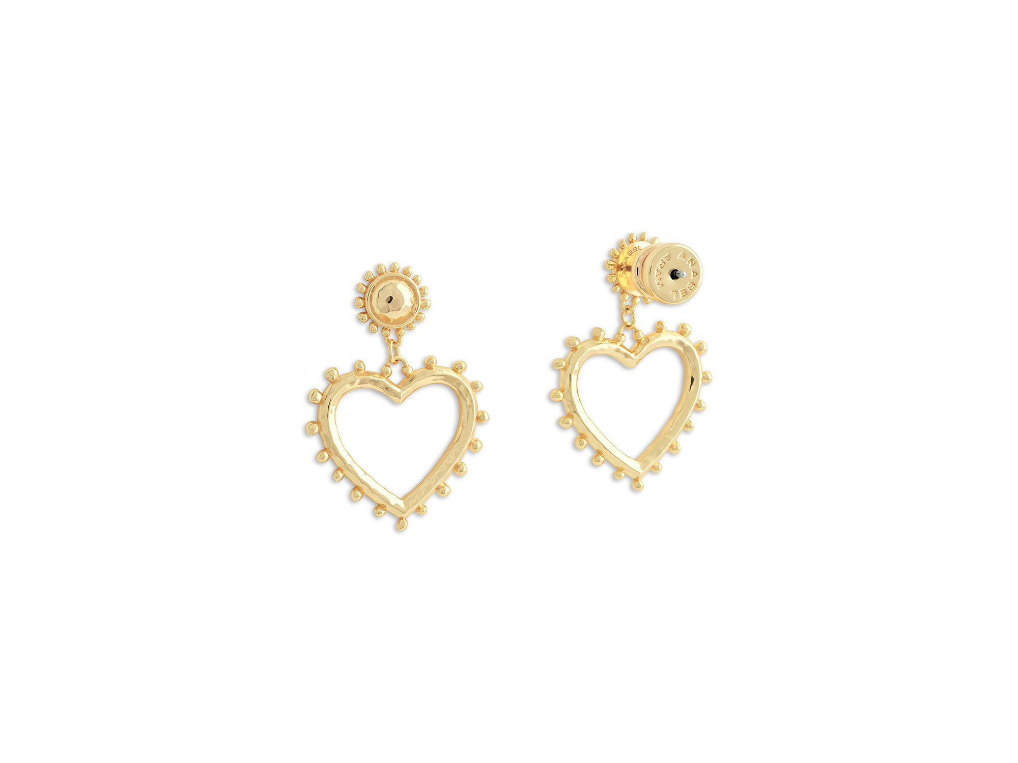 Open Heart Drop Earrings — Image 5