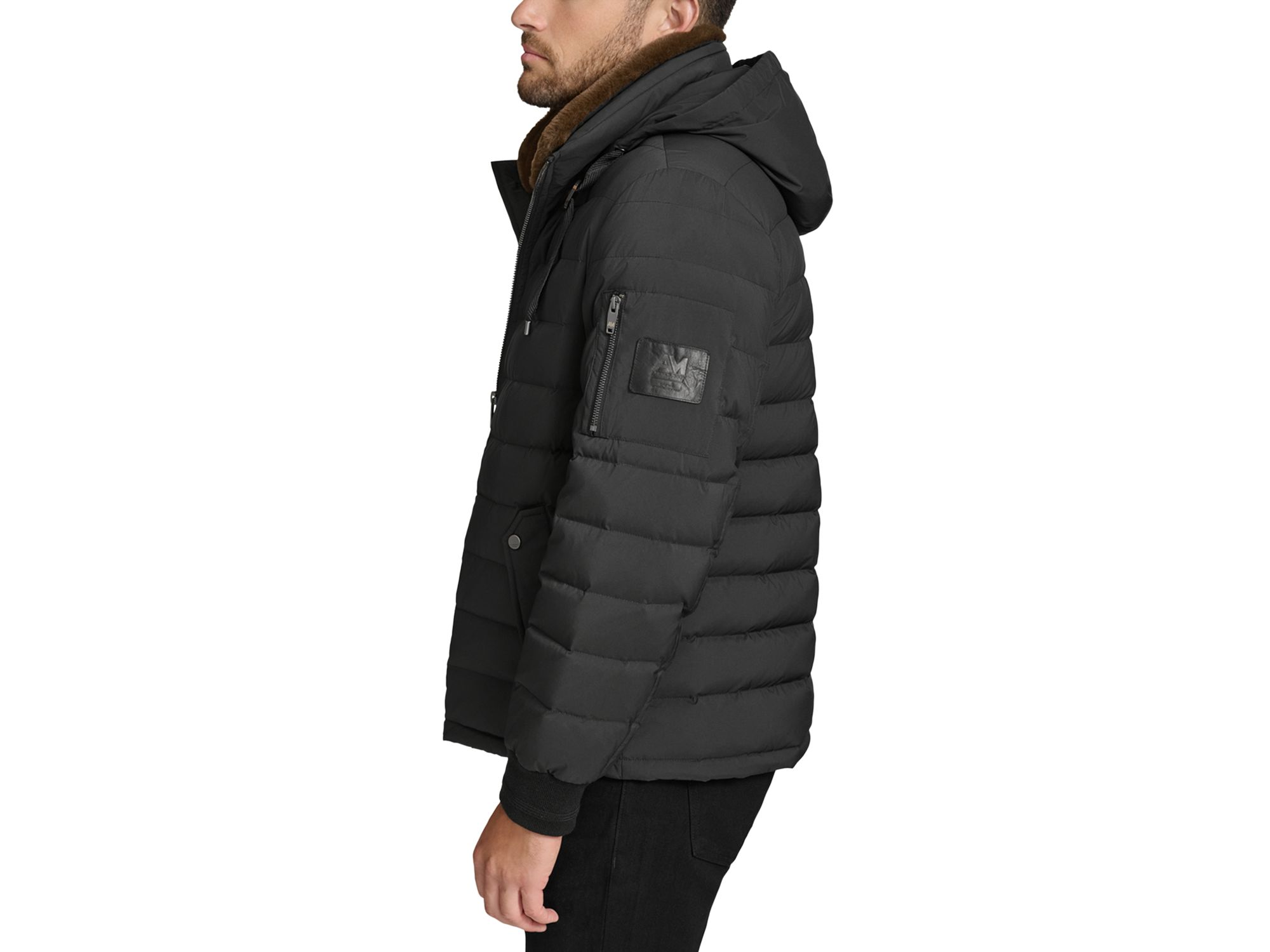 Loxton Faux Fur Collar Quilted Down Jacket — Image 3