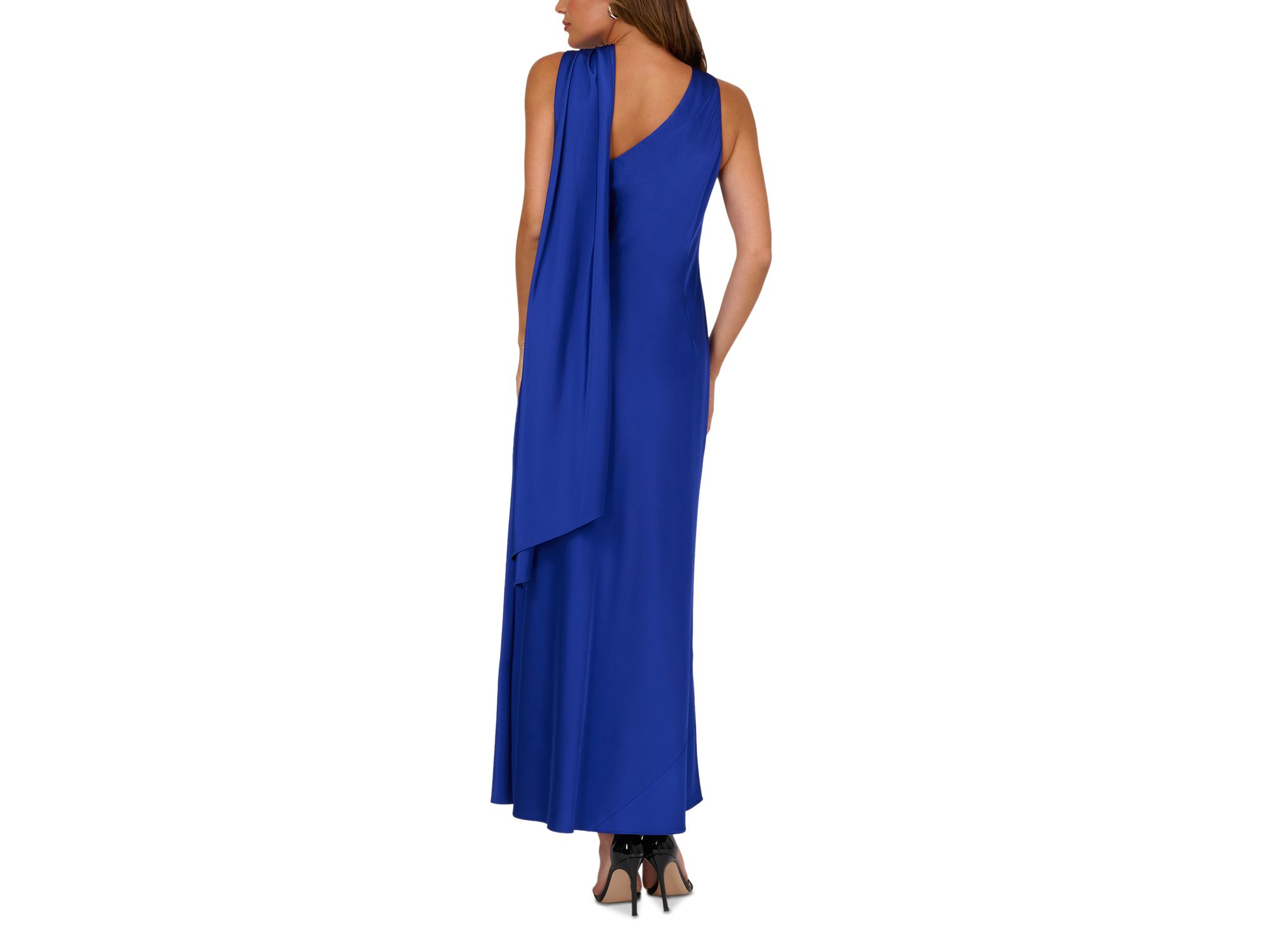 Asymmetrical Satin Dress — Image 6