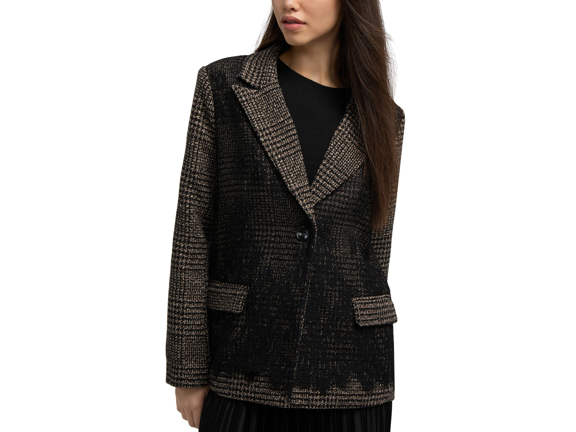 Lace Appliqué Blazer - Image 1