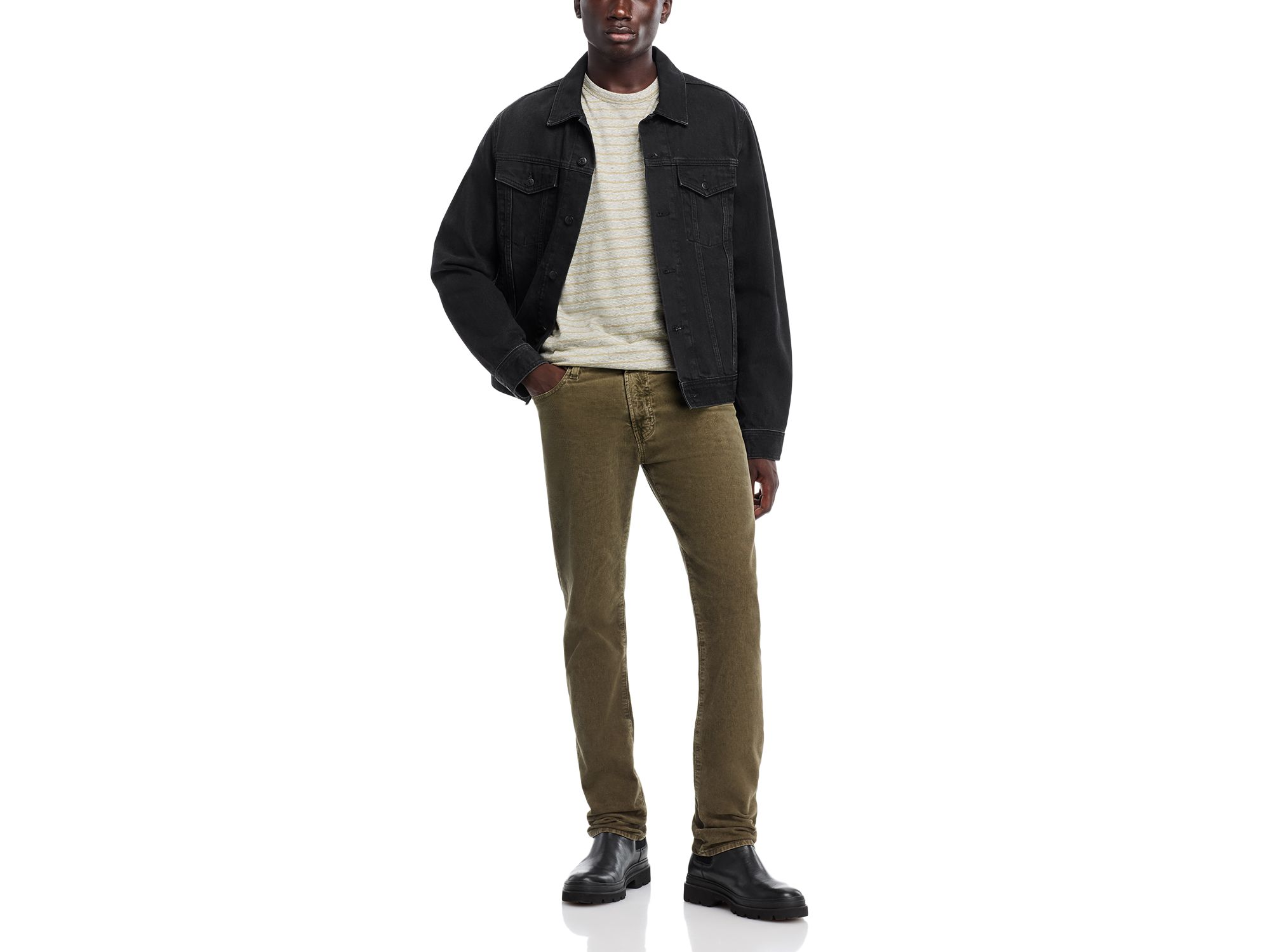 Tellis 32" Slim Fit Cross Hatch Corduroy Pants - Exclusive — Image 6