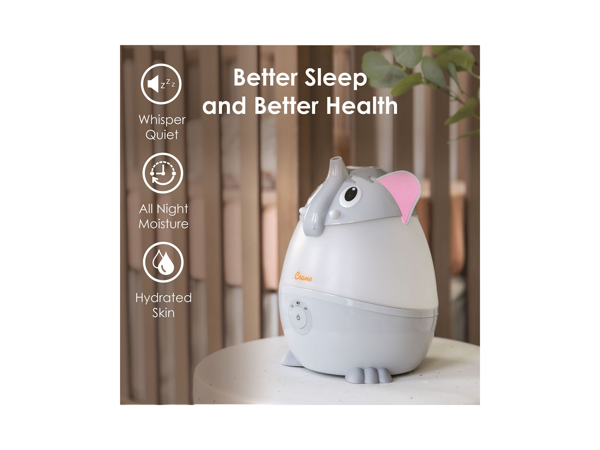 Adorable Humidifier, Mini Elephant, Cool Mist Humidifier with Vapor Tray, 0.5 Gal. — Image 4