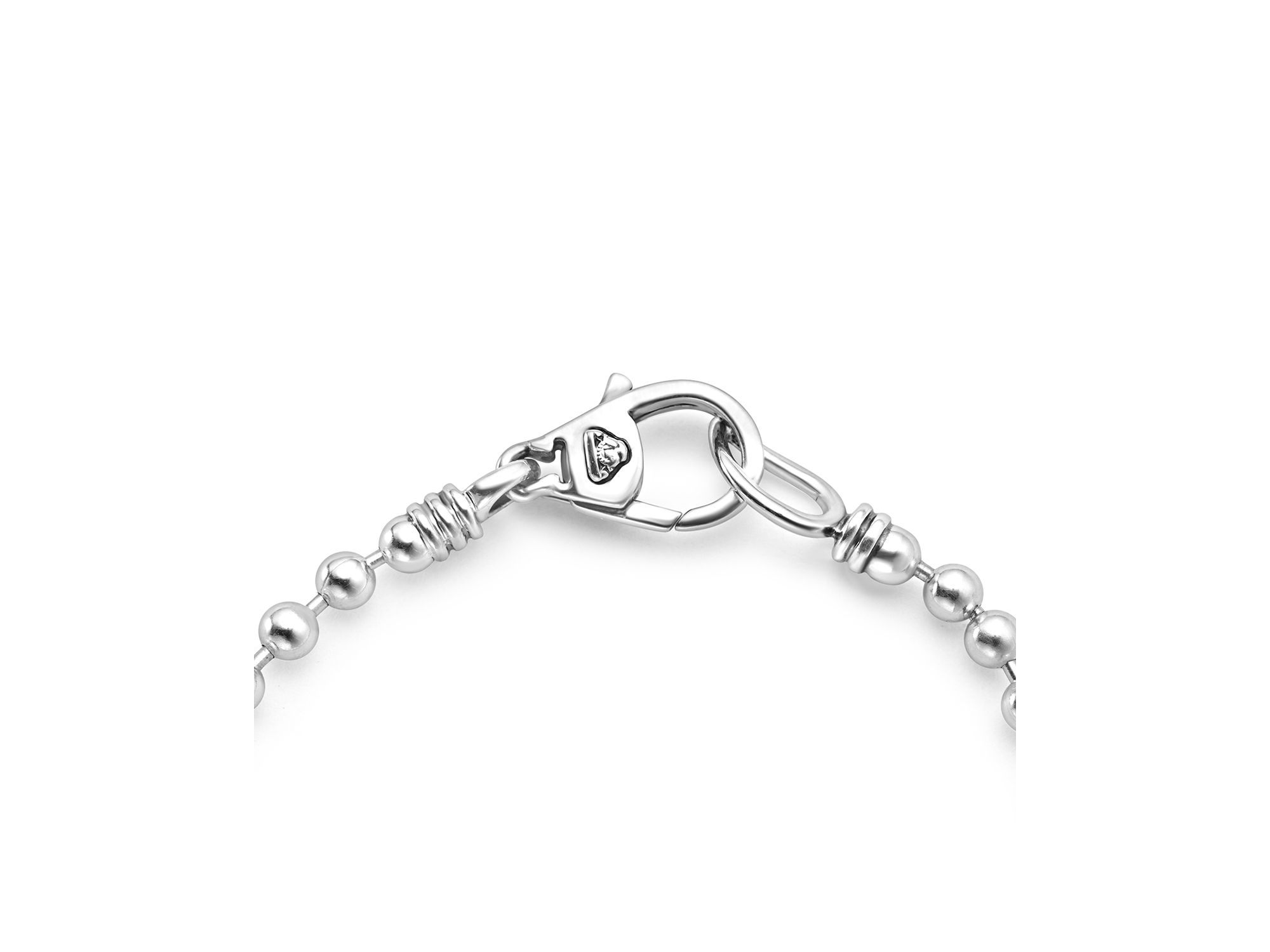 Sterling Silver Caviar Spark Diamond Bar Chain Bracelet — Image 4