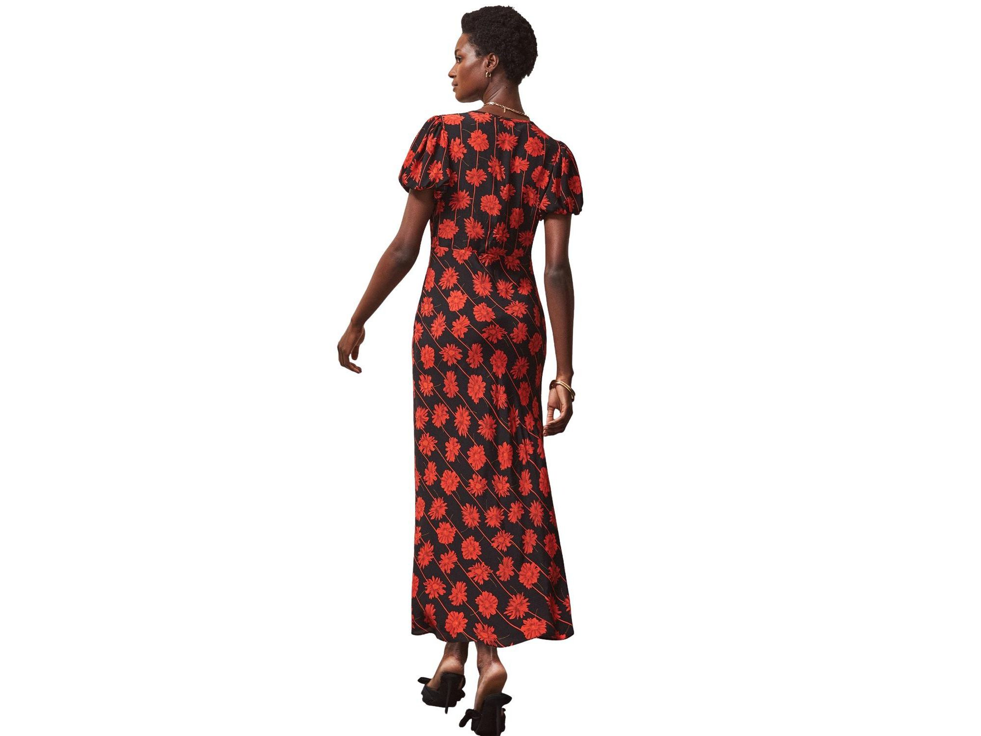 Printed V-Neck Dress — Image 4