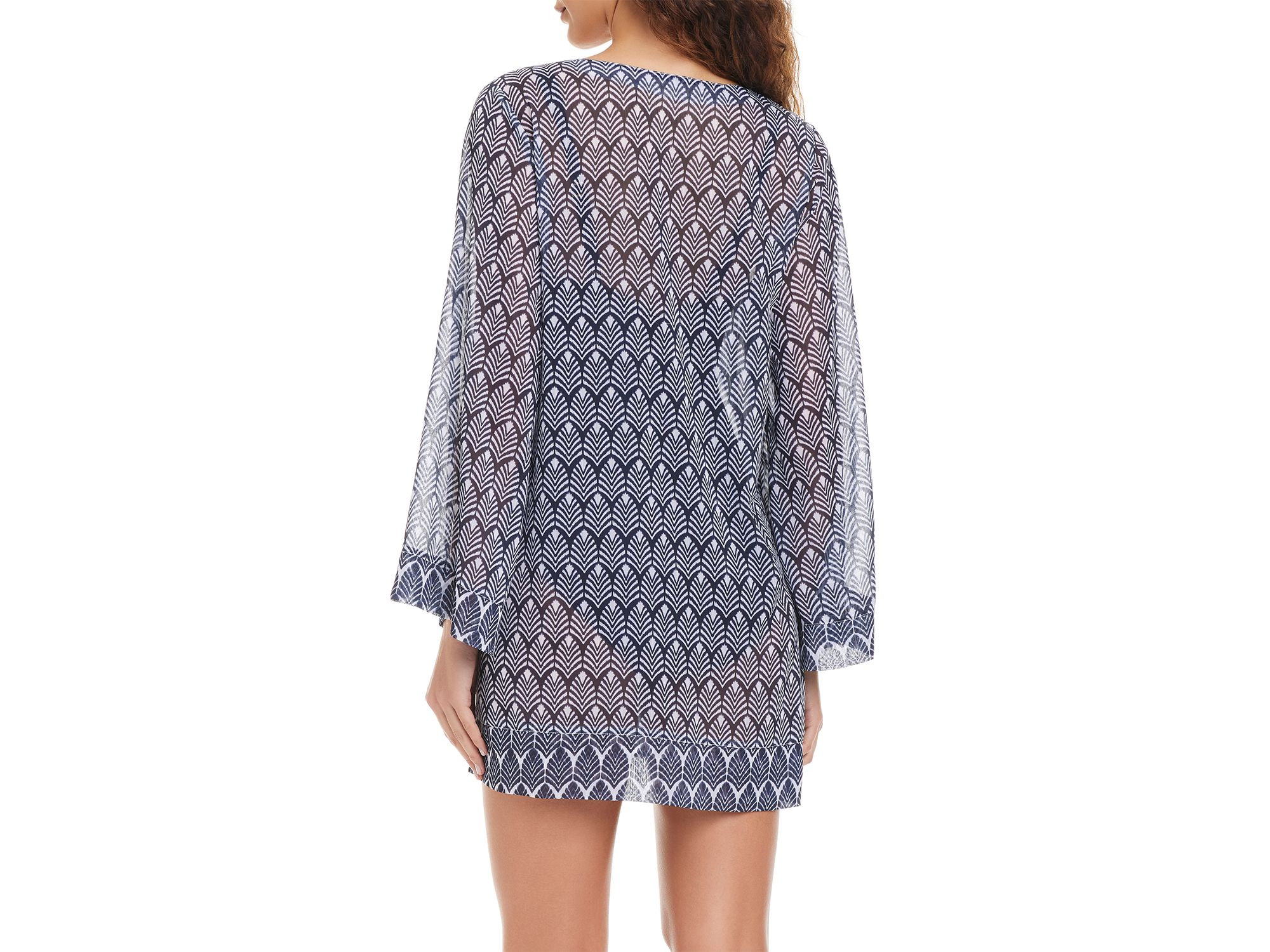 V Neck Front Tie Dress Swim Cover-Up — Image 4