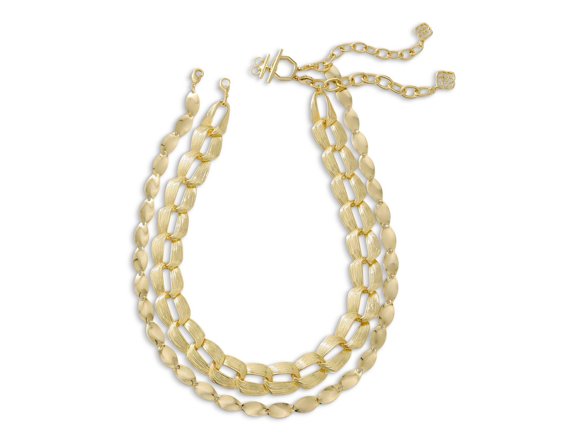 Kira Multi Strand Chain Necklace, 18-20.5" — Image 10