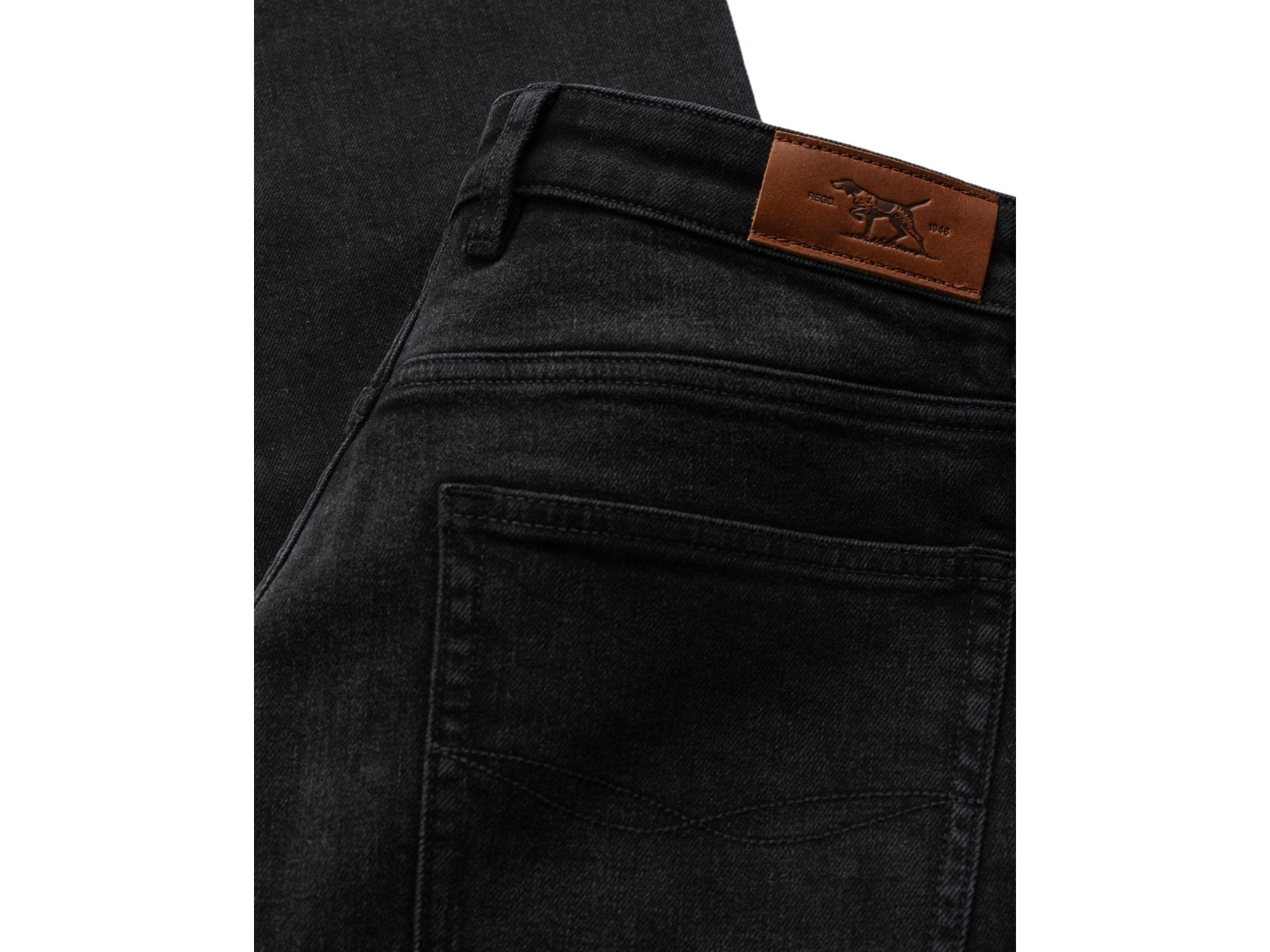 Lyell Straight Fit Jeans in Used Black — Image 4