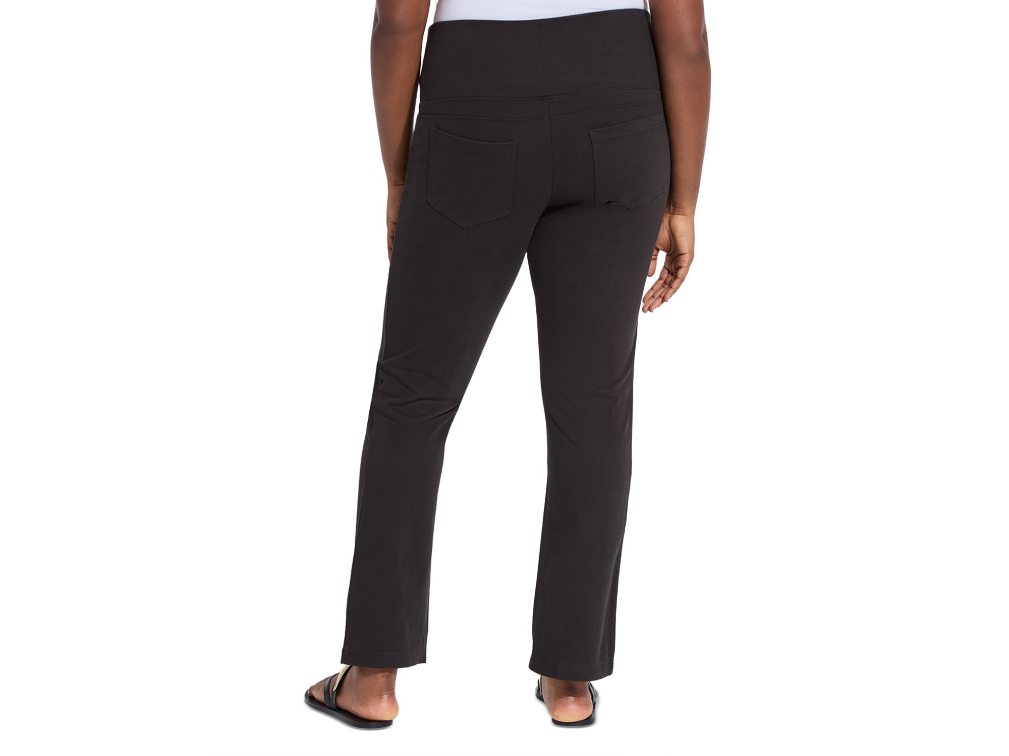 Plus Straight Leg Jeans in Black — Image 8