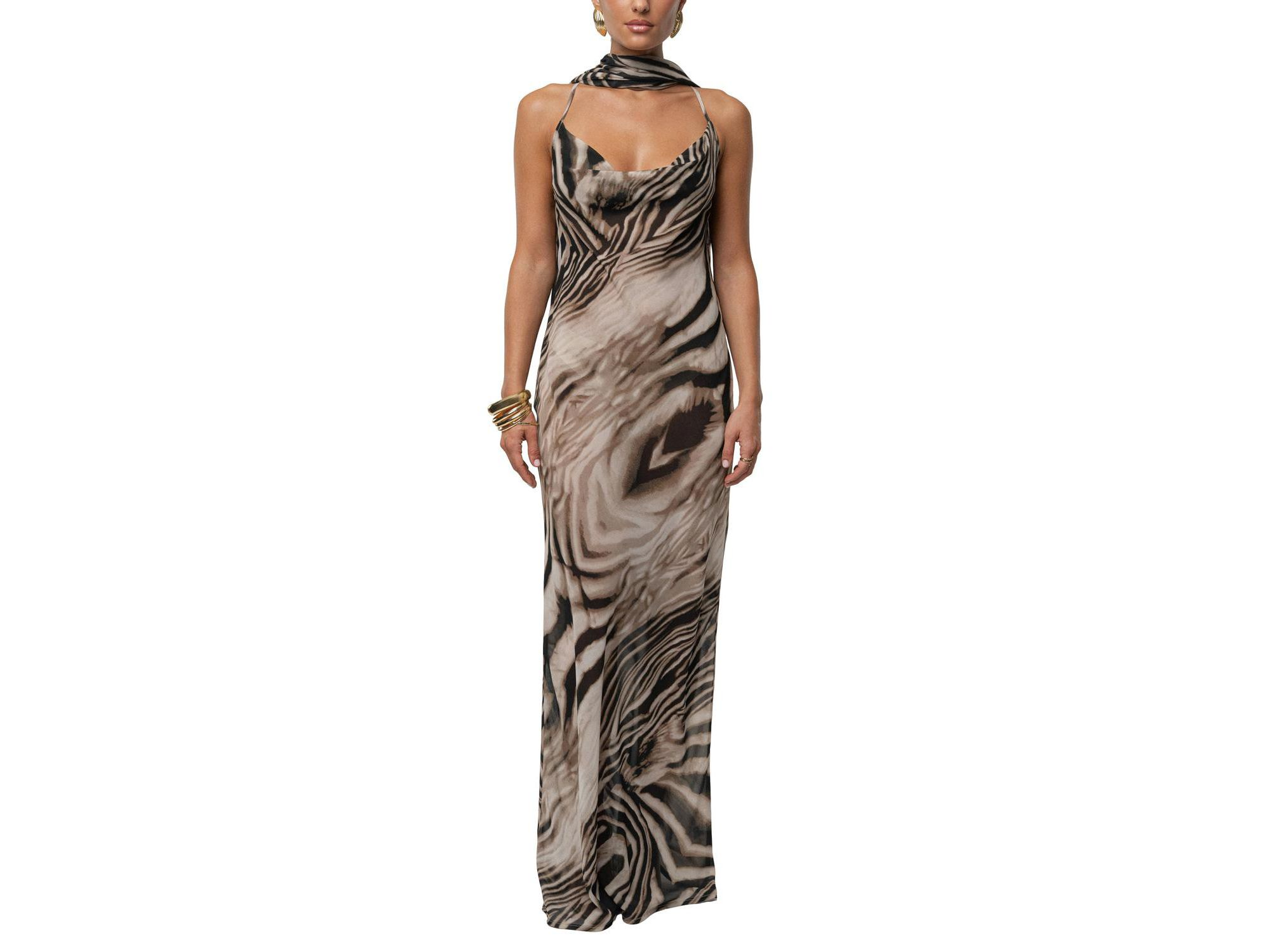 Zebra Print Infinite Journey Maxi Dress — Image 7