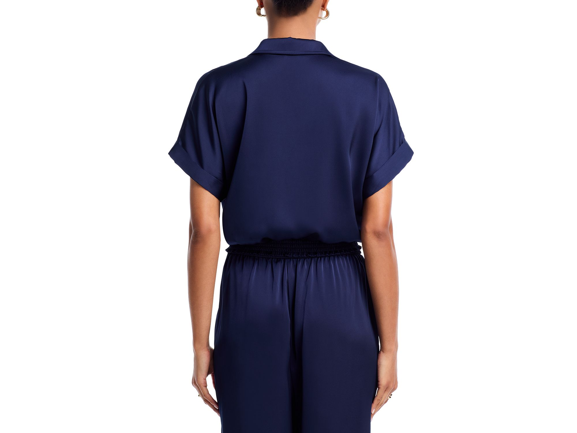 Satin Tie Front Shirt & Satin Jogger Pants — Image 5