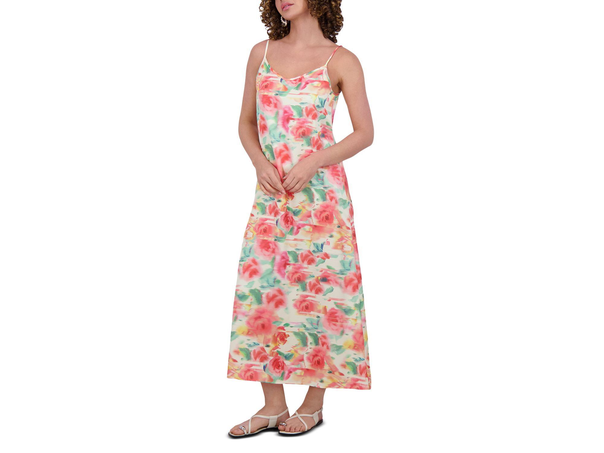 Satin A Line Slip Dress — Image 3