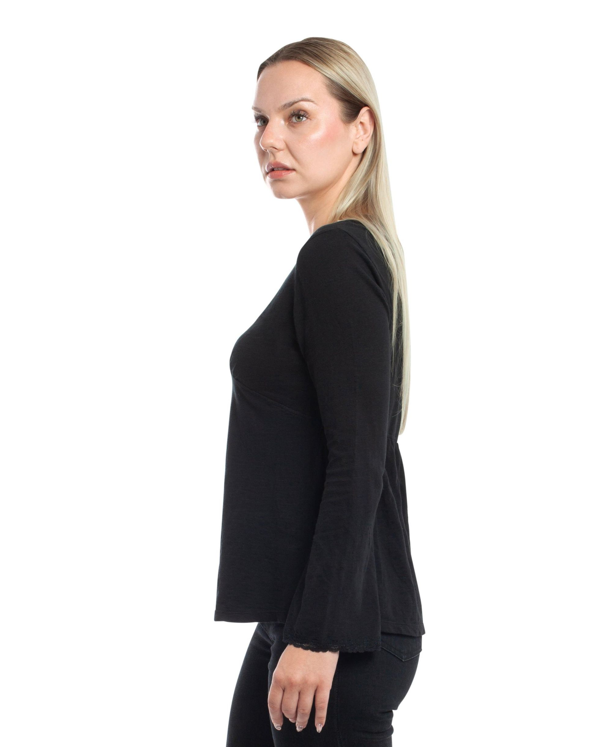 Empire Seam Trapeze Laze Trims Tee — Image 4