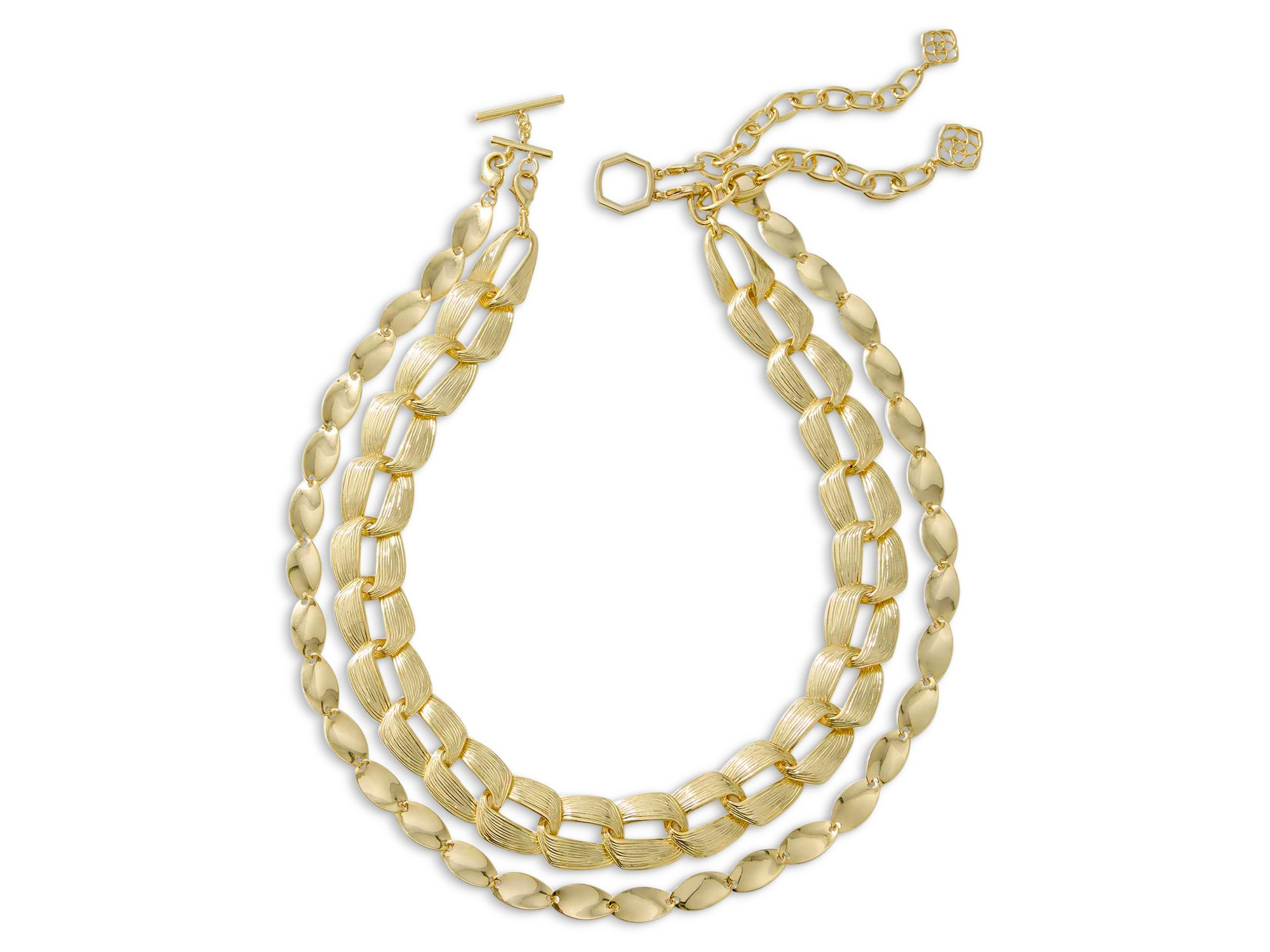 Kira Multi Strand Chain Necklace, 18-20.5" — Image 7